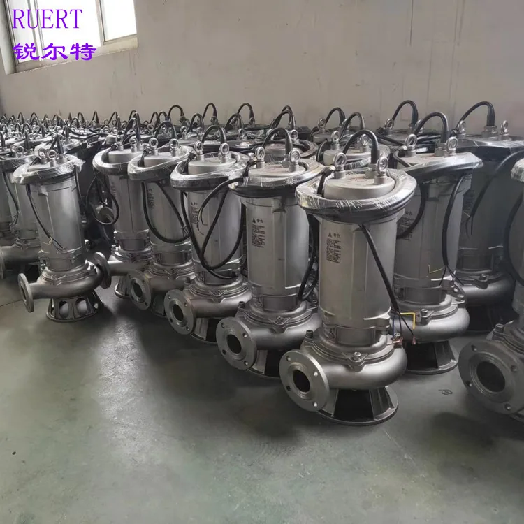 Corrosion Resistant Sewage Pump 100WQP80-15-7.5KW Stainless Steel Sewage Pump 4 Inch Submersible Pump Single Submersible Sewage 3