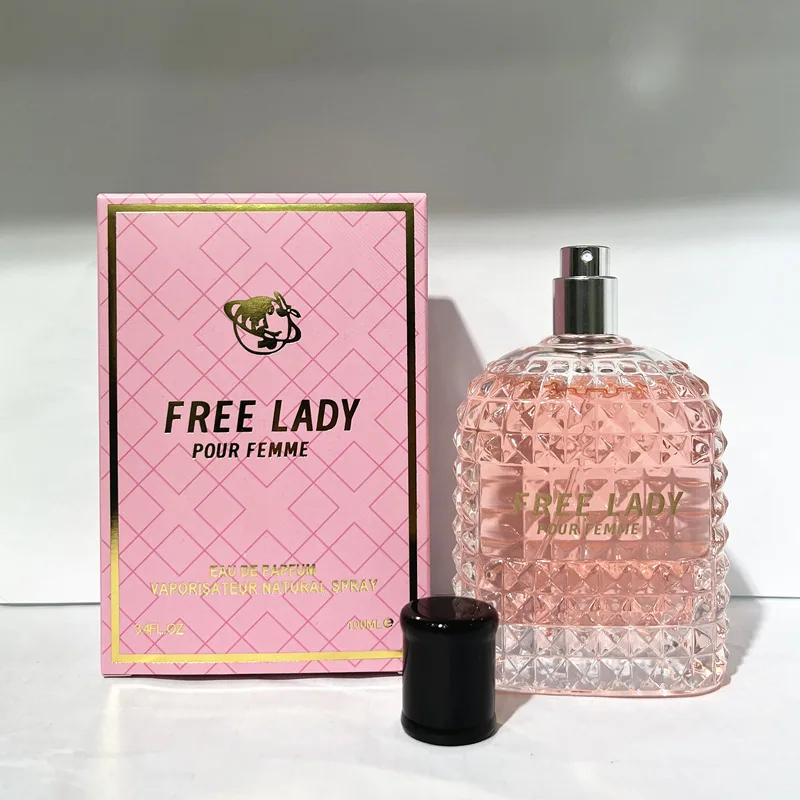 FREE LADY Pink perfume Size and Capacity Label Women Light Fragrance Foreign Trade Wholesale Africa Vietnam Market