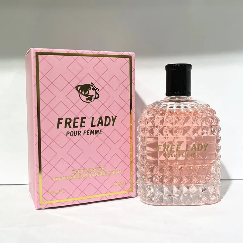 FREE LADY Pink perfume Packaging Exhibition Yiwu Factory Foreign Trade Direct Wholesale Women's Light Fragrance