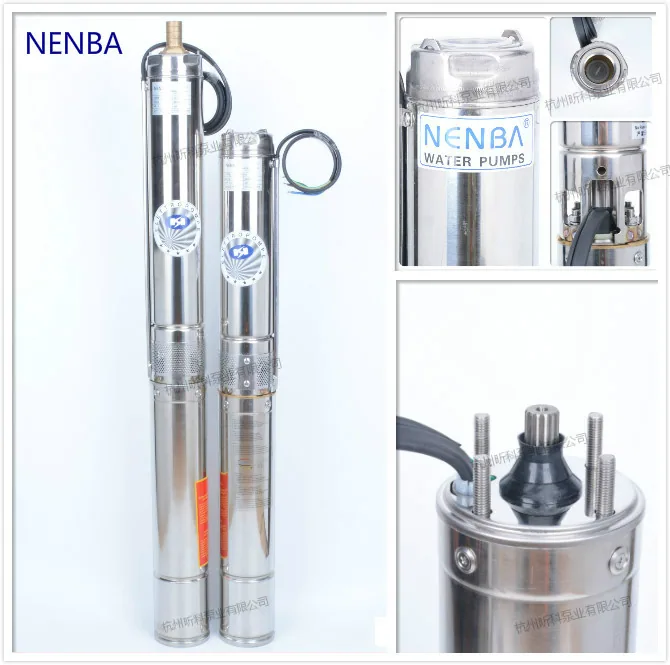 130QJ20-150/21-13KW stainless steel submersible pump photovoltaic 63 caliber large flow high head deep well pump 3