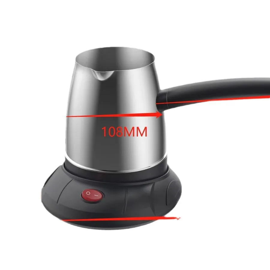 Foreign Trade Turkey 500ml Convenient Stainless Steel Mini Small Capacity Electric Hot Brewing Coffee Milk Factory with Handle 3
