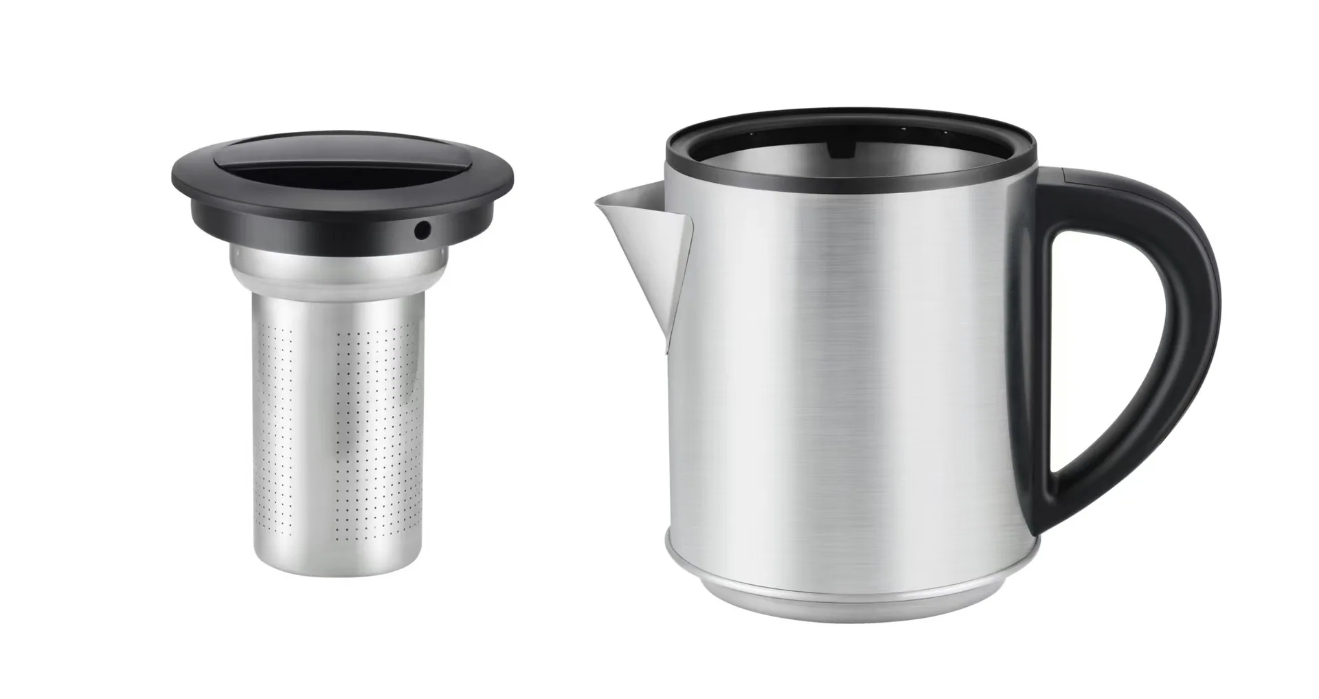 Olla turca de acero inoxidable para madre e hijo, calentamiento de doble tubo, aislamiento SKD, infusión de té negro para el hogar, hervidor eléctrico de ebullición 9