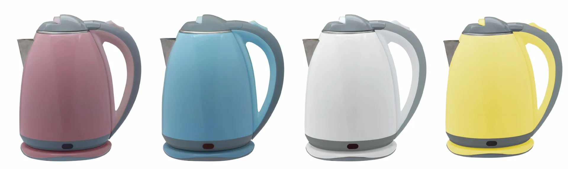 Cross-border foreign trade double layer color anti-scalding PP plastic radio hot water kettle 2.0L Lianjiang factory 2