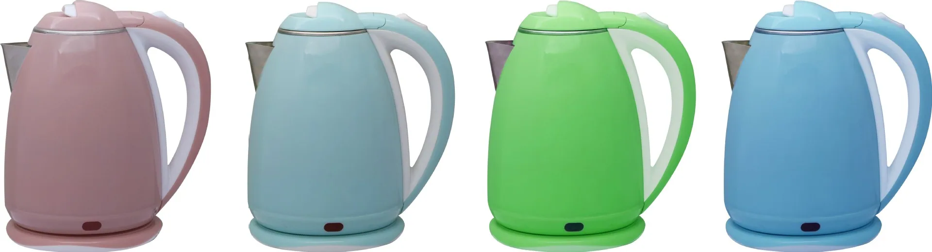 Cross-border foreign trade double layer color anti-scalding PP plastic radio hot water kettle 2.0L Lianjiang factory