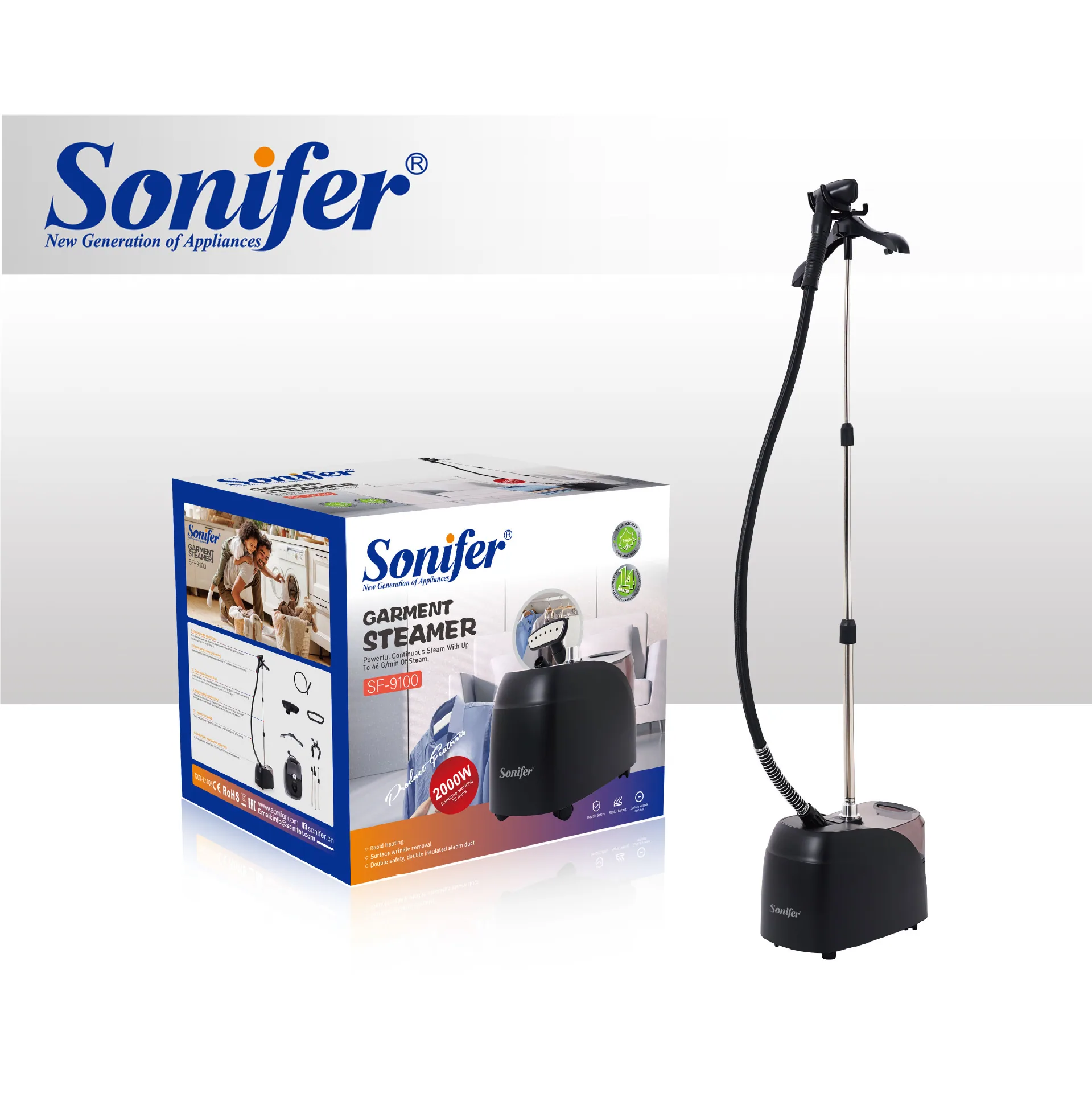 Sonifer SF-9100 New Cross-border European High-Power Garment Steamer 4