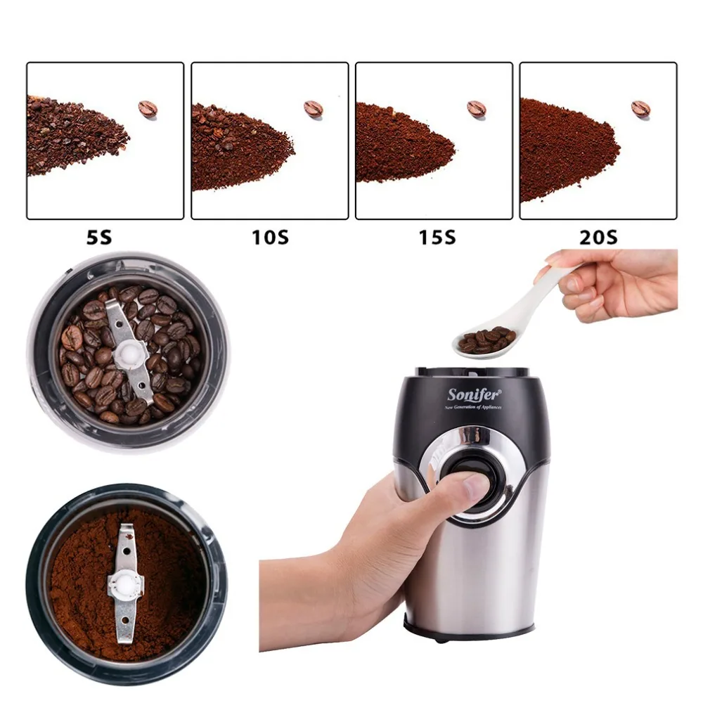 sonifer Automatische Kaffeebohnenmühle Elektrische Mühle Kaffeemühle SF-3507 4