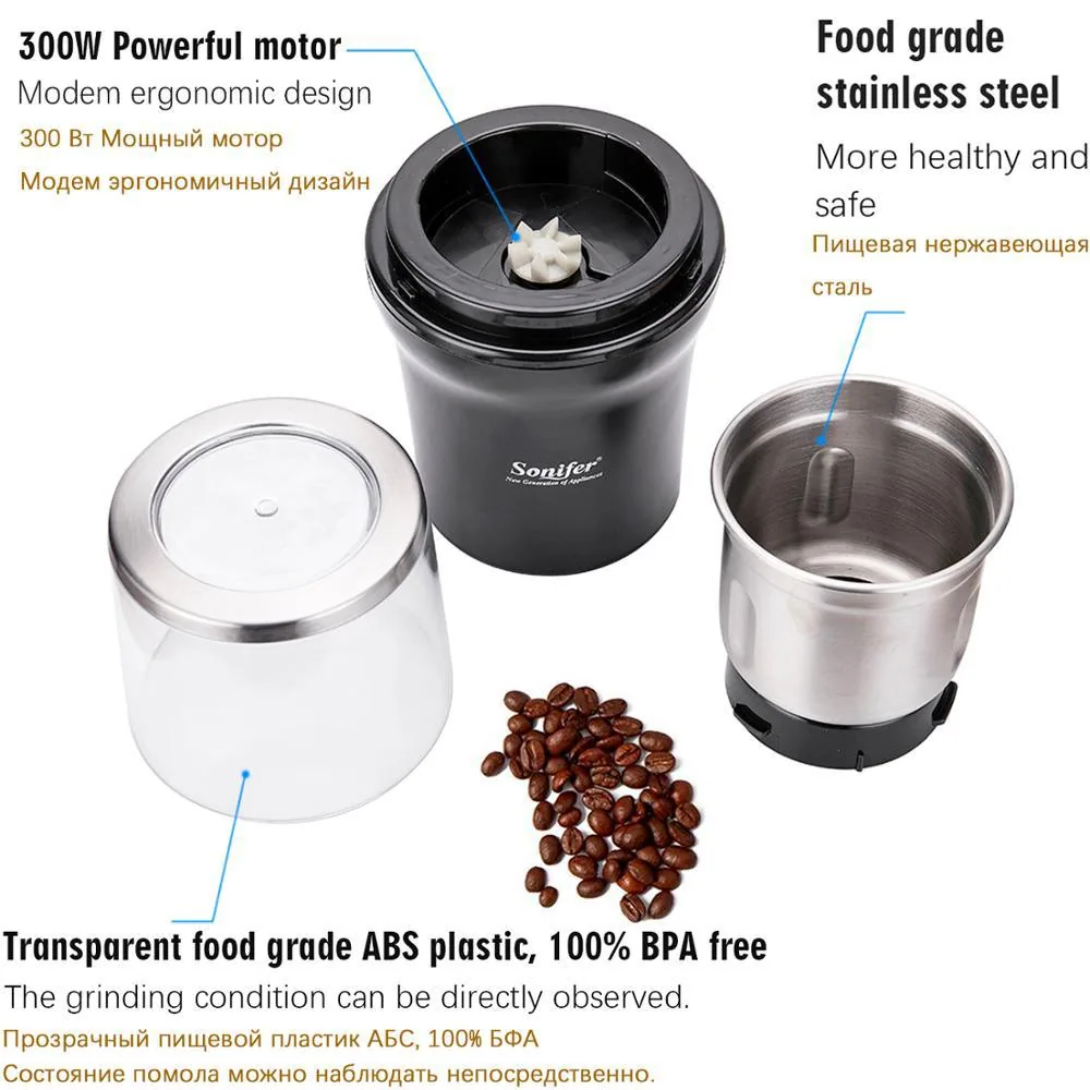 sonifer Automatic Coffee Bean Grinder Electric Grinder Coffee Grinder SF-3527 2