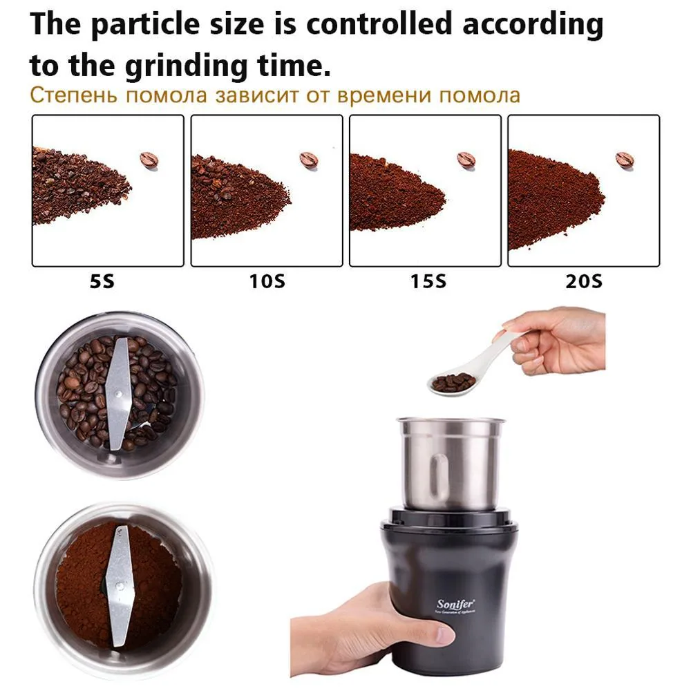sonifer Automatic Coffee Bean Grinder Electric Grinder Coffee Grinder SF-3527