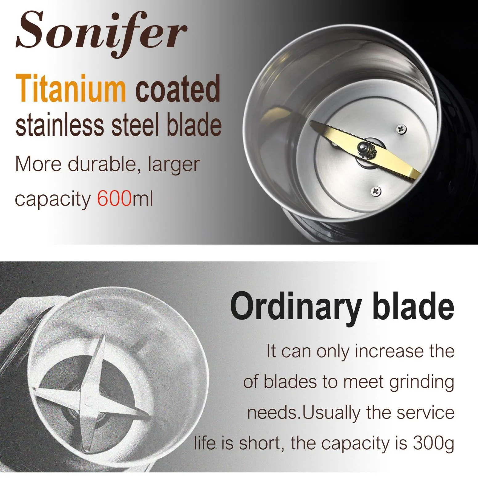 sonifer Automatic Coffee Bean Grinder Electric Grinder Coffee Grinder SF-3543 3