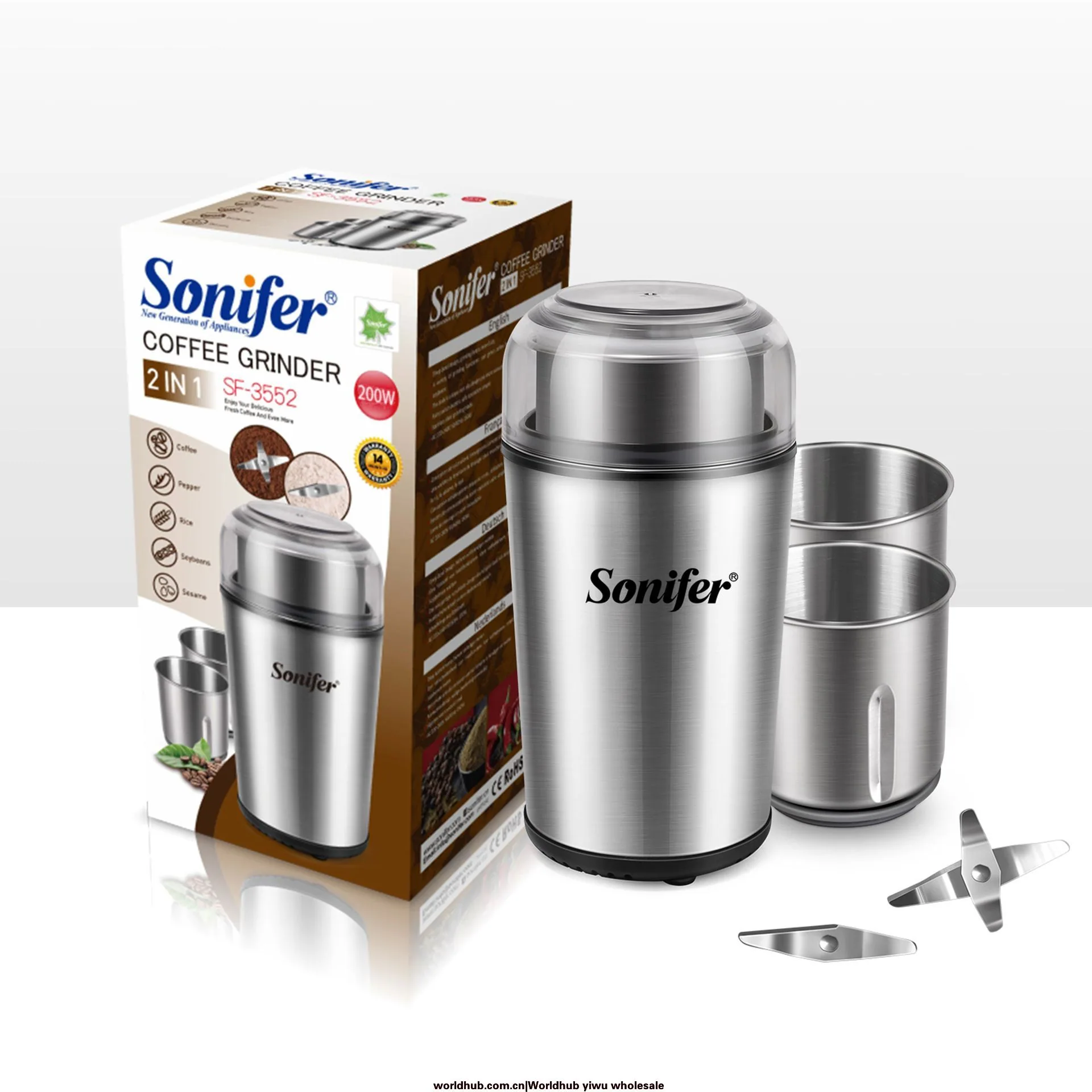 sonifer Automatic Coffee Bean Grinder Electric Grinder Coffee Grinder SF-3552