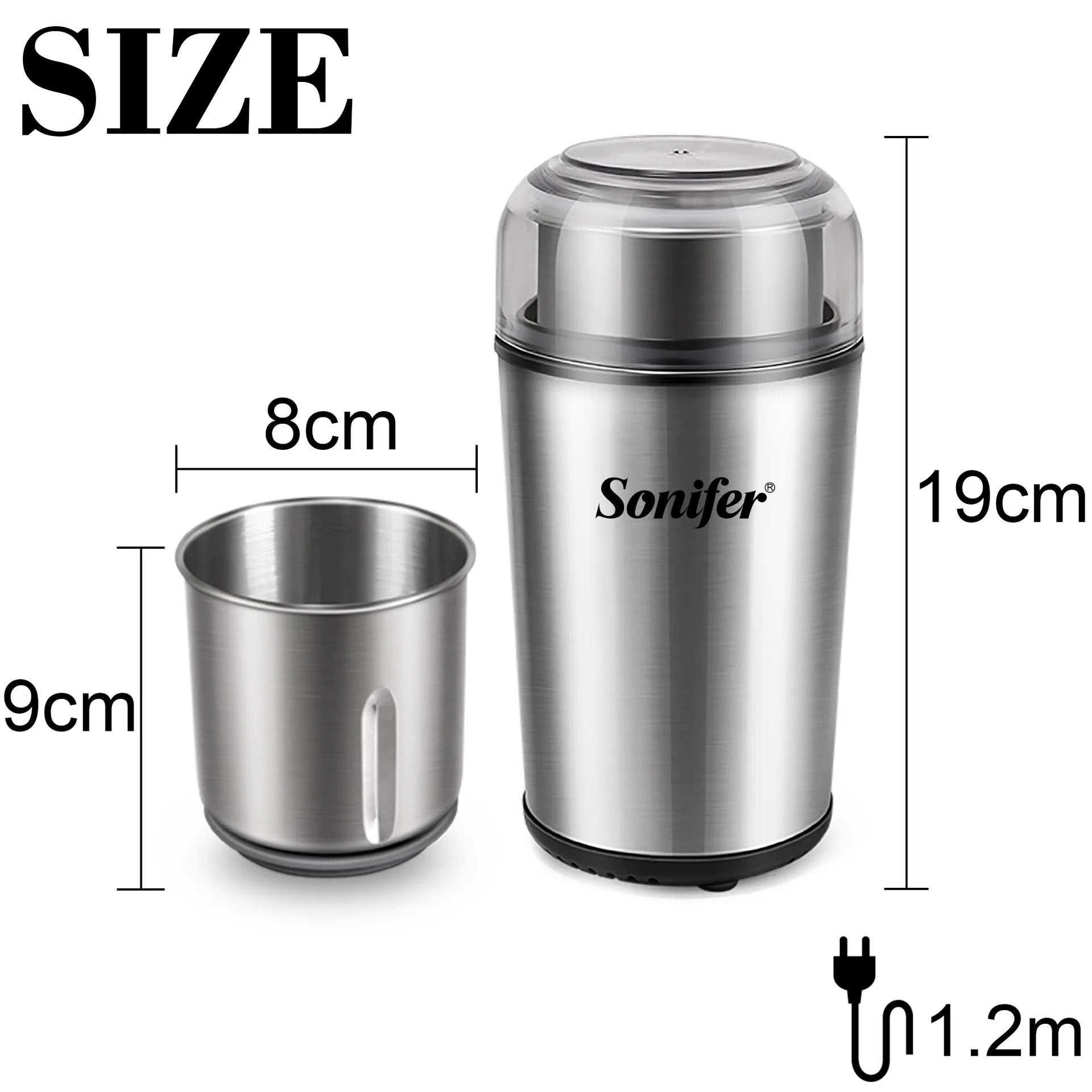 sonifer Automatic Coffee Bean Grinder Electric Grinder Coffee Grinder SF-3552 3