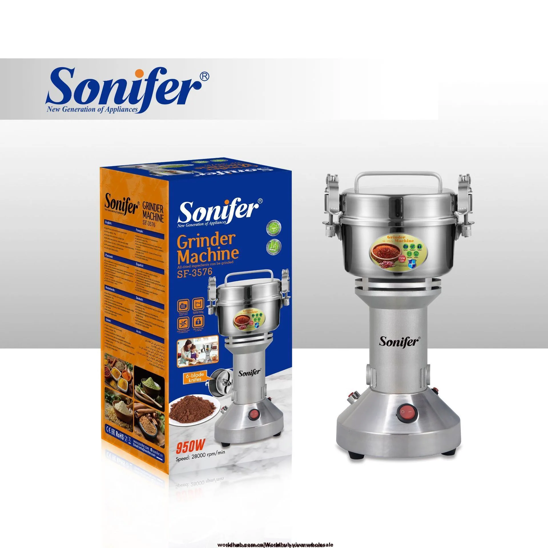 sonifer Automatic Coffee Bean Grinder Electric Grinder Coffee Grinder SF-3576