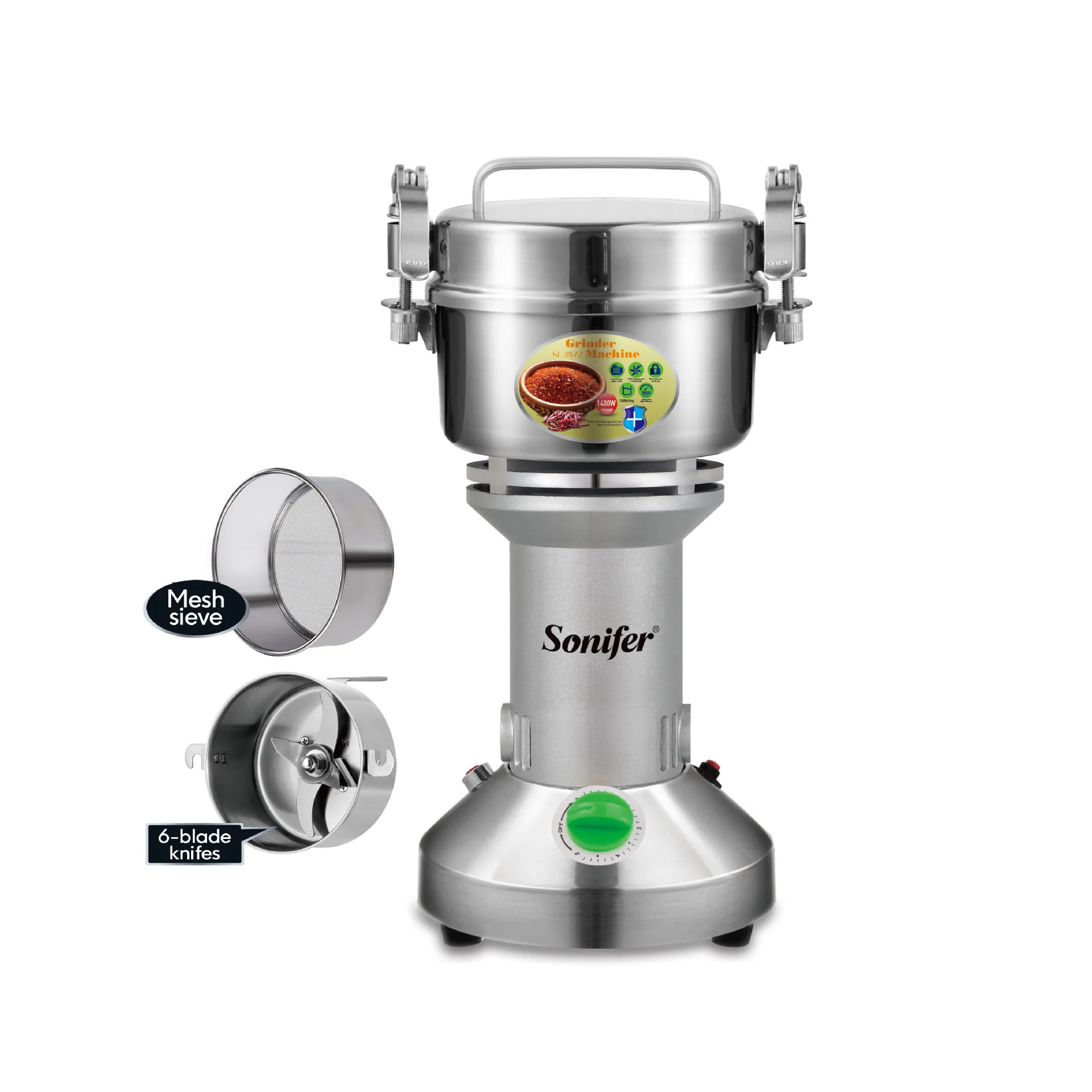 sonifer 200g Automatic Coffee Bean Grinder Electric Grinder Coffee Grinder SF-3577 4