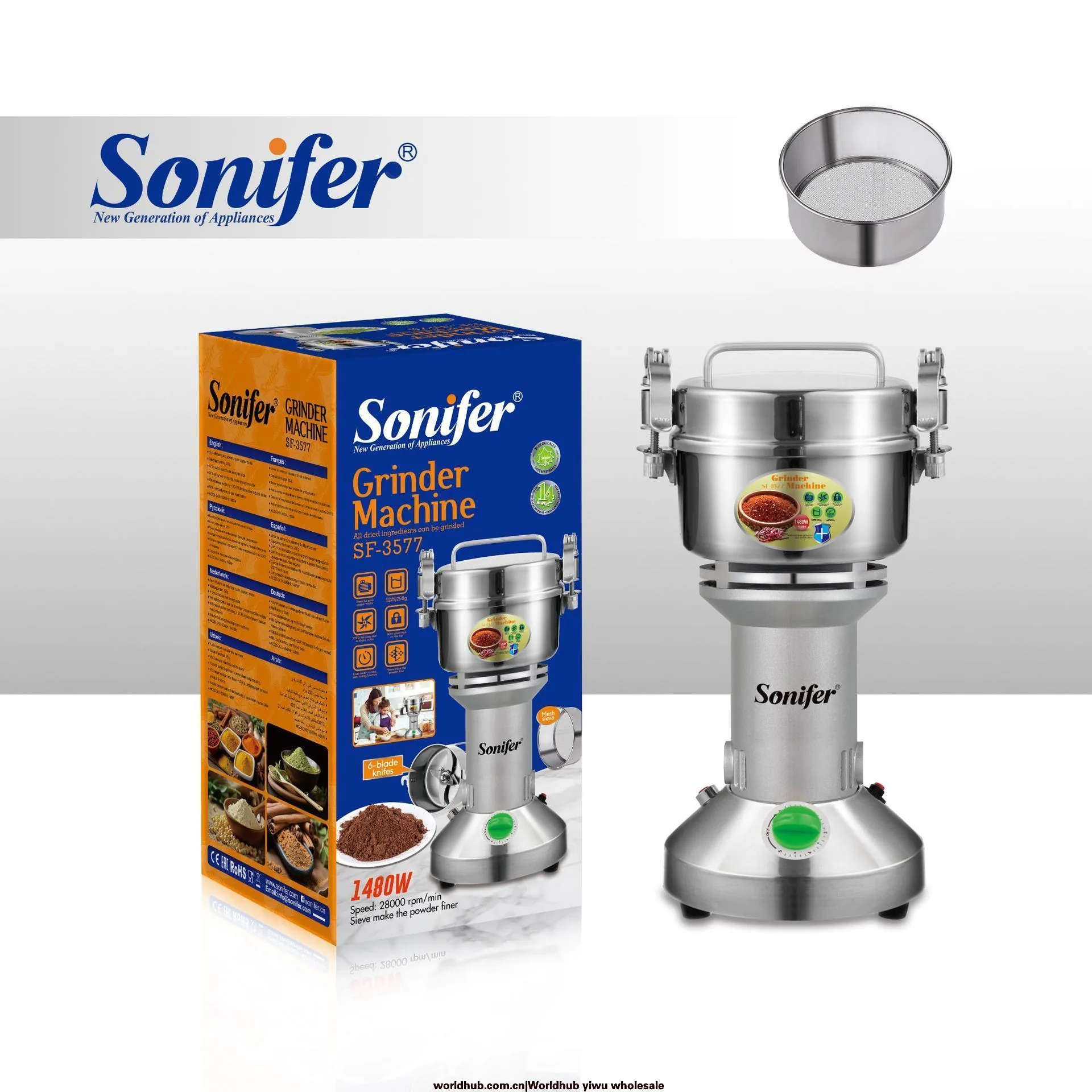 sonifer 200g Automatic Coffee Bean Grinder Electric Grinder Coffee Grinder SF-3577