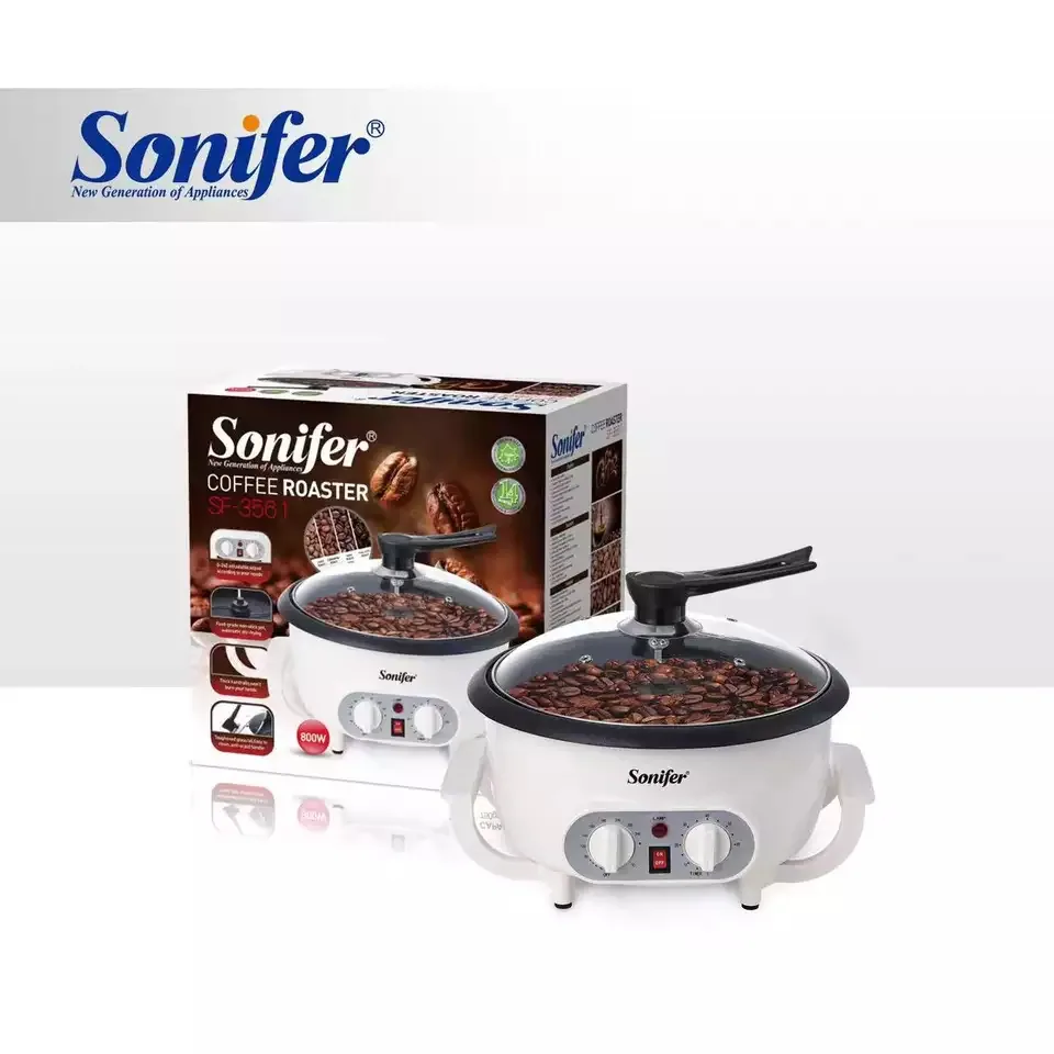 Sonifer Wholesale Home 220V Multifunctional Non-stick Temperature Control Small Electric Coffee Bean Roasting SF-3561 5