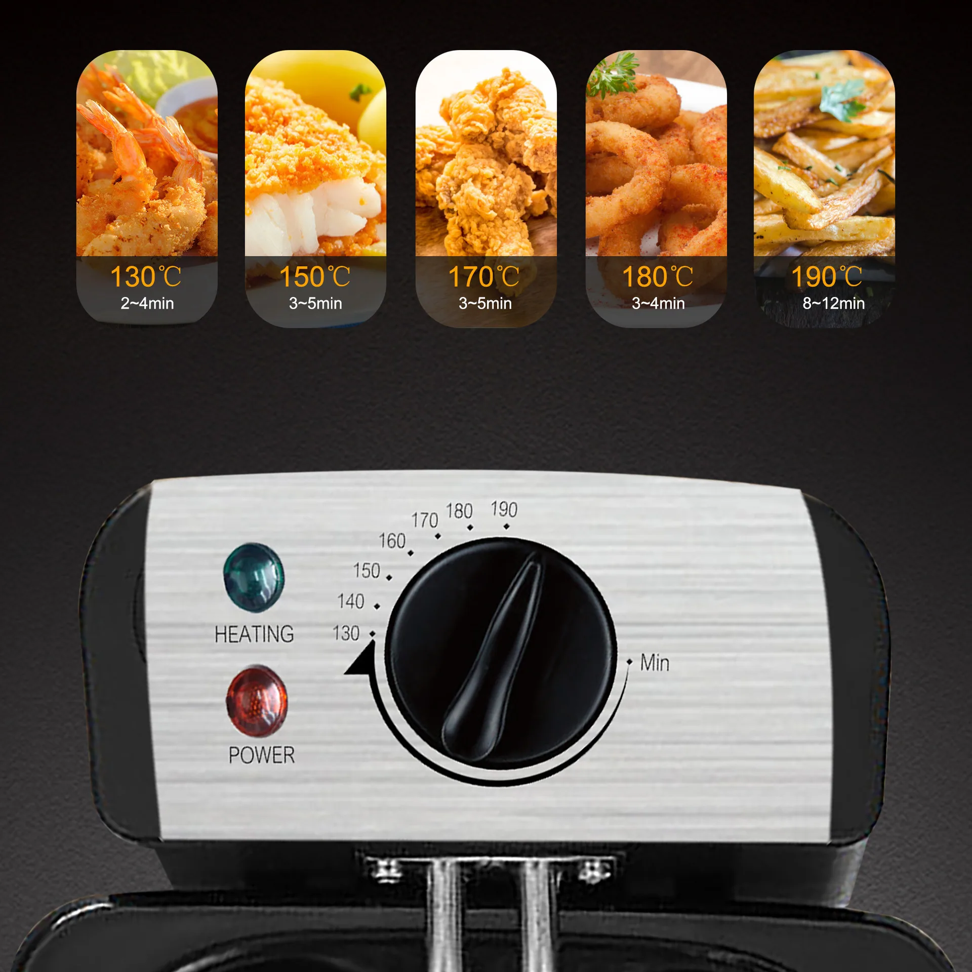 Sonifer Foreign Trade Stainless Steel Household Fryer Fries Machine 3L SF-1003 European Specification 6