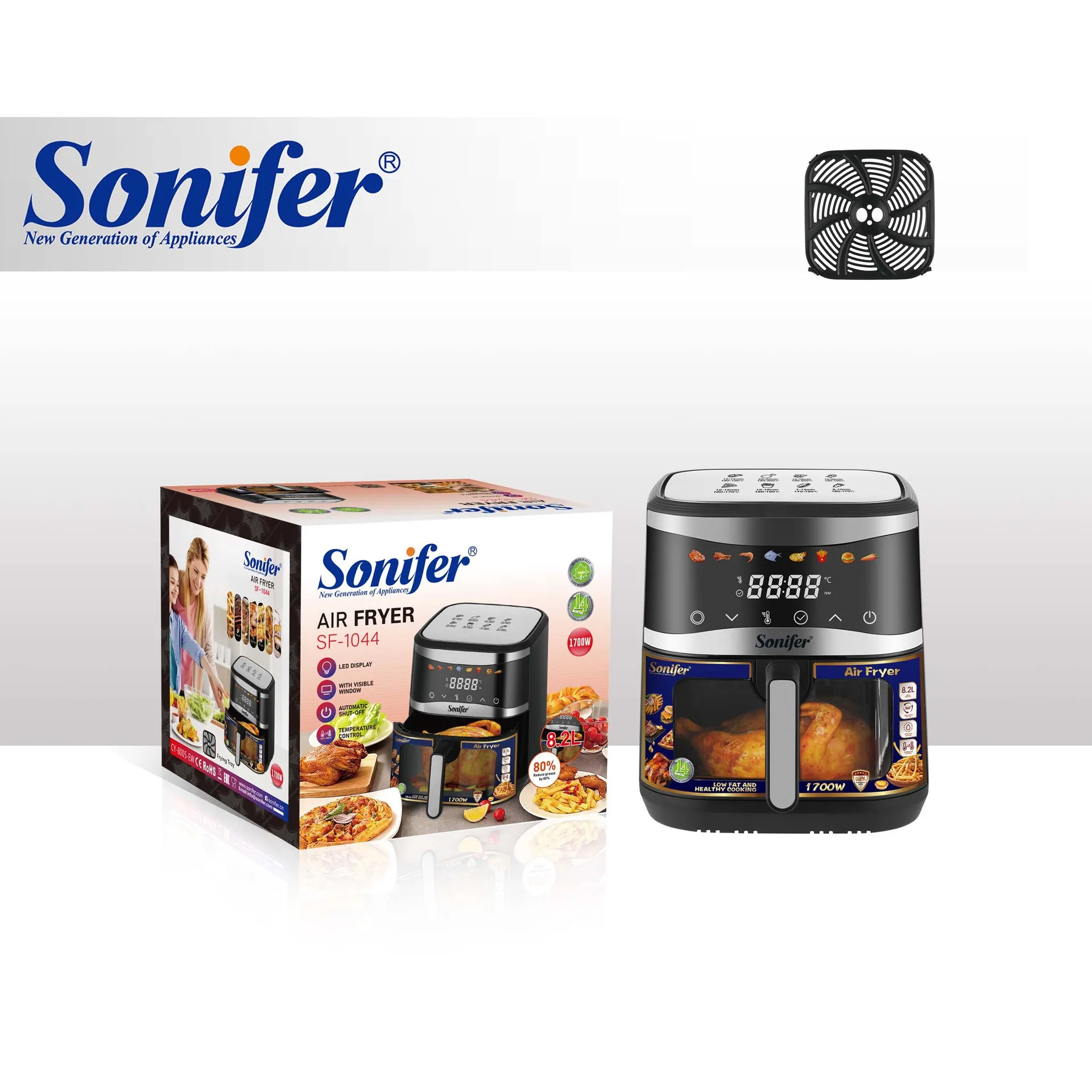 Sonifer New Air Fryer 8.2L Touchscreen LED Electric Oven with Viewing Window SF-1044 9