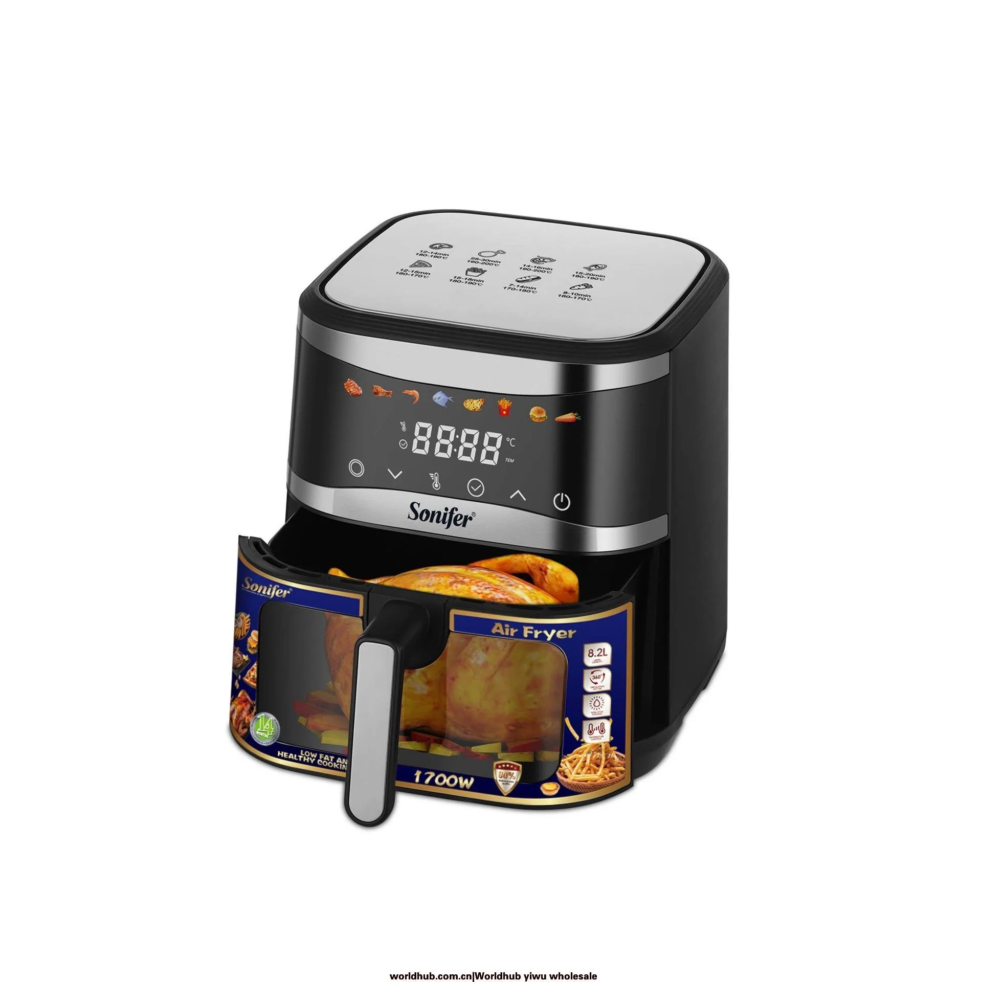 Sonifer New Air Fryer 8.2L Touchscreen LED Electric Oven with Viewing Window SF-1044