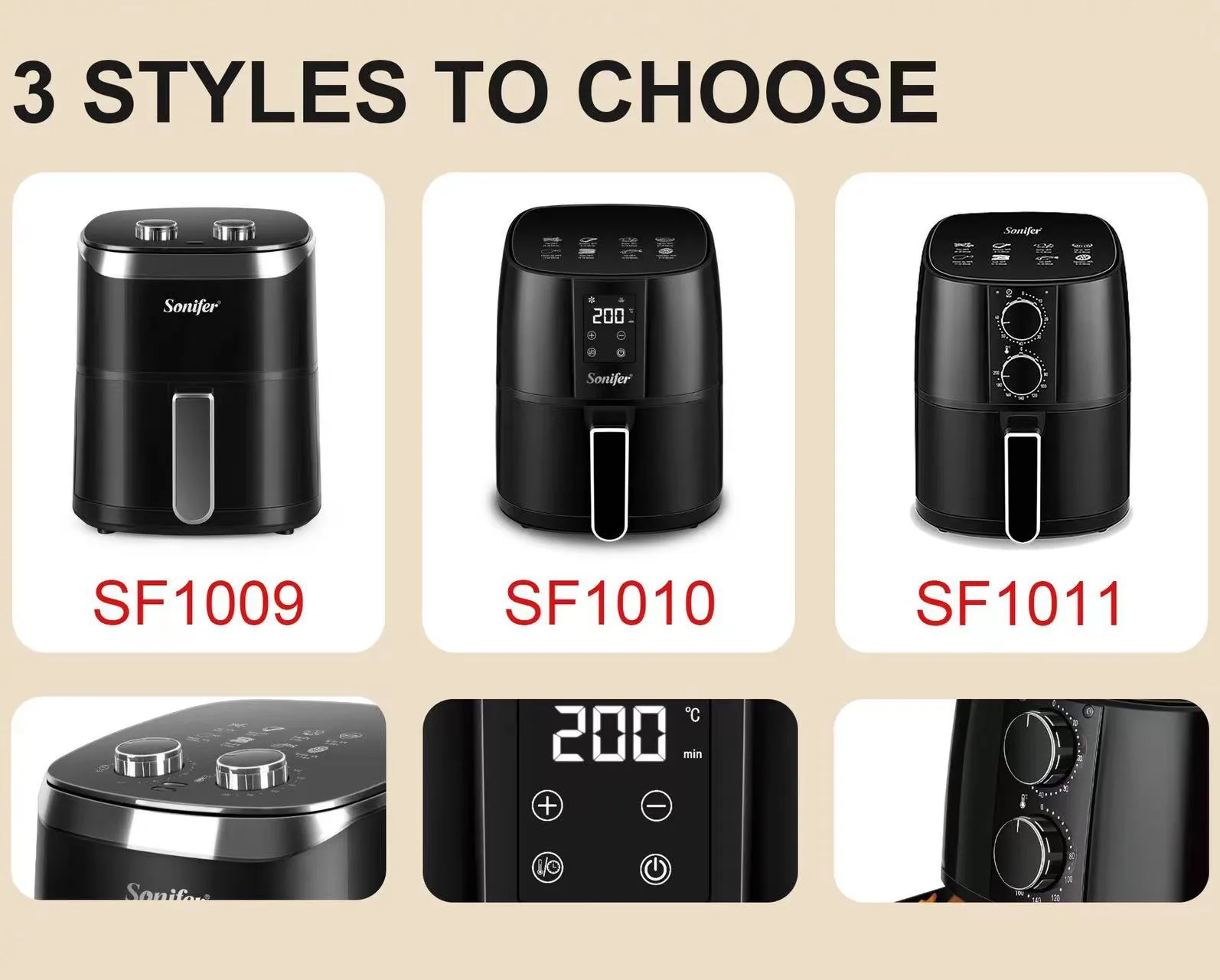 Sonifer Household 4,2L Smart Air Fryer Elektroofen SF-1009 11