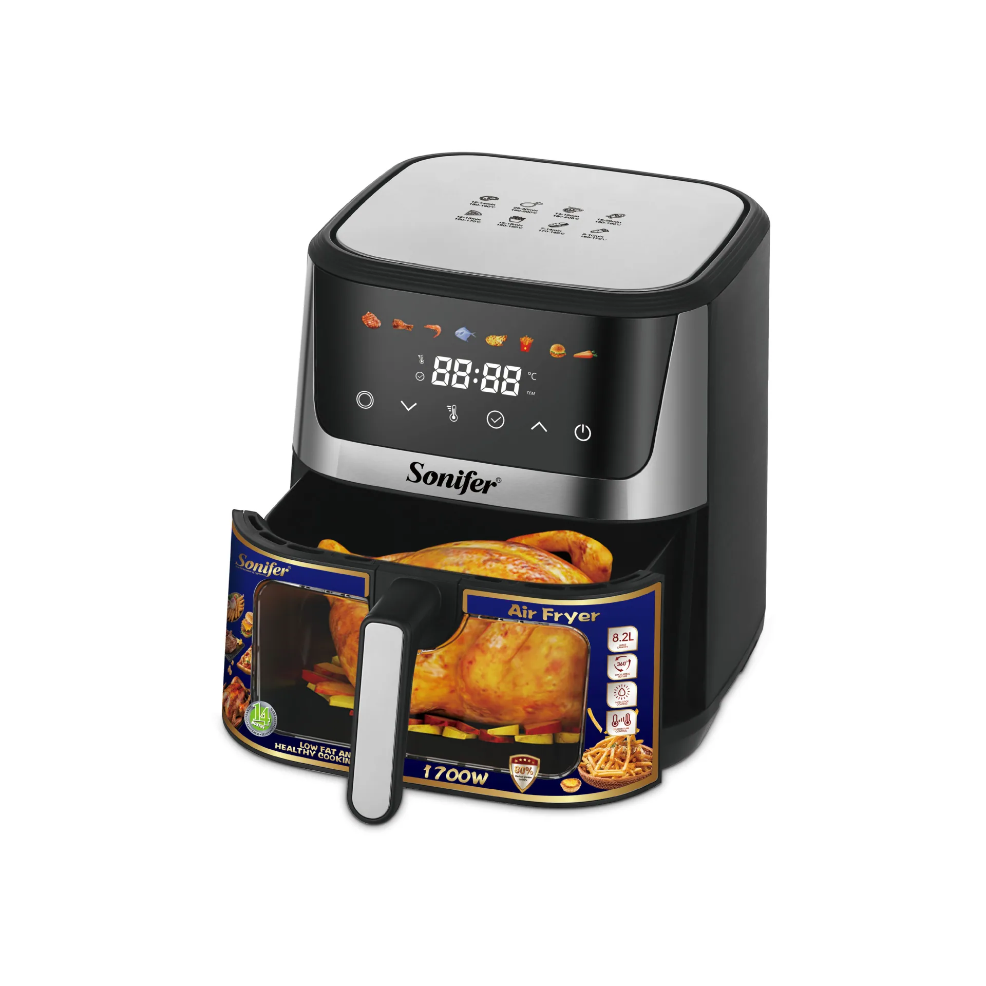 Sonifer New Air Fryer 8.2L Touchscreen LED Electric Oven with Viewing Window SF-1043 2