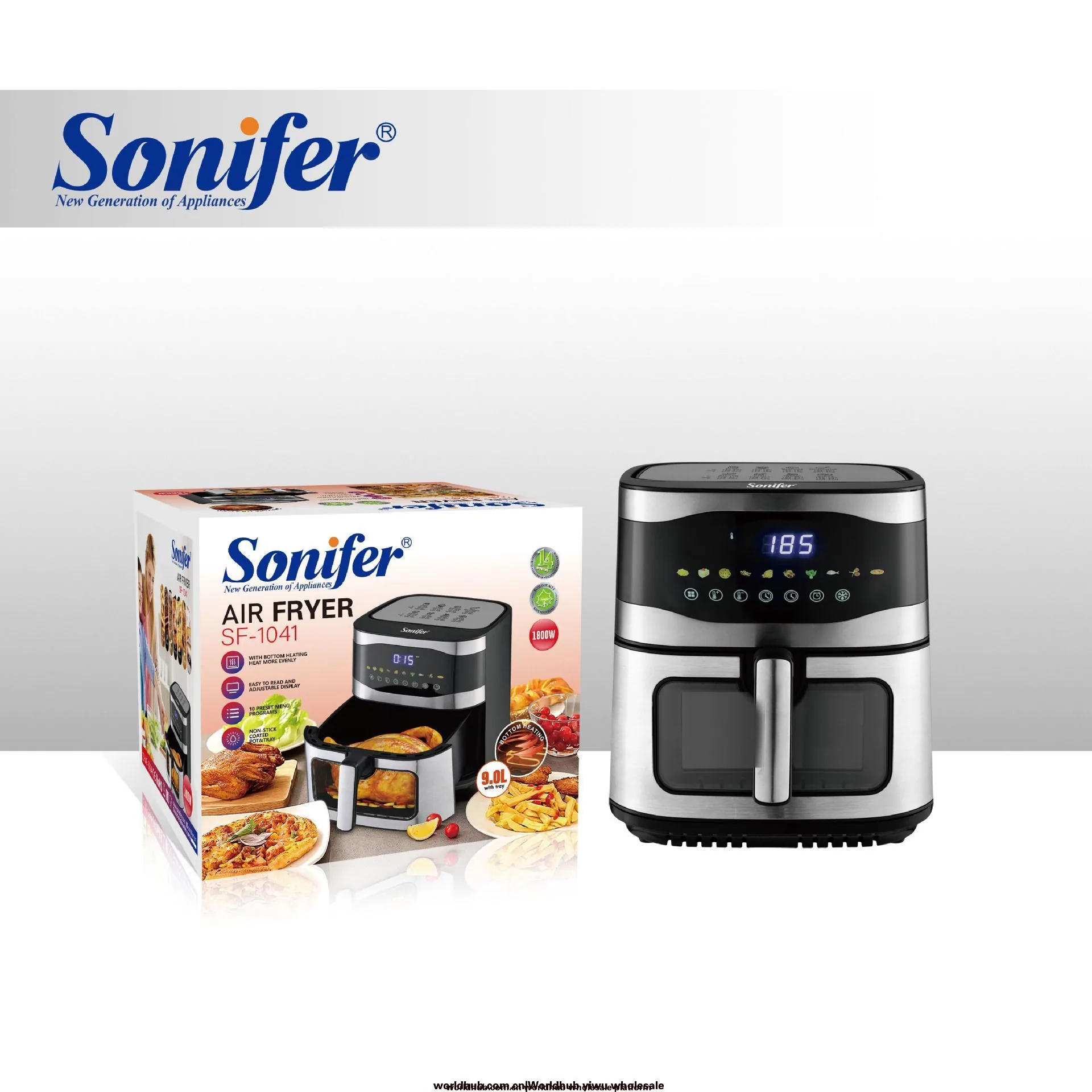 Sonifer SF-1041 Home 9L Touch Screen Visual Electric Fryer Multifunctional Air Fryer Air Fryer
