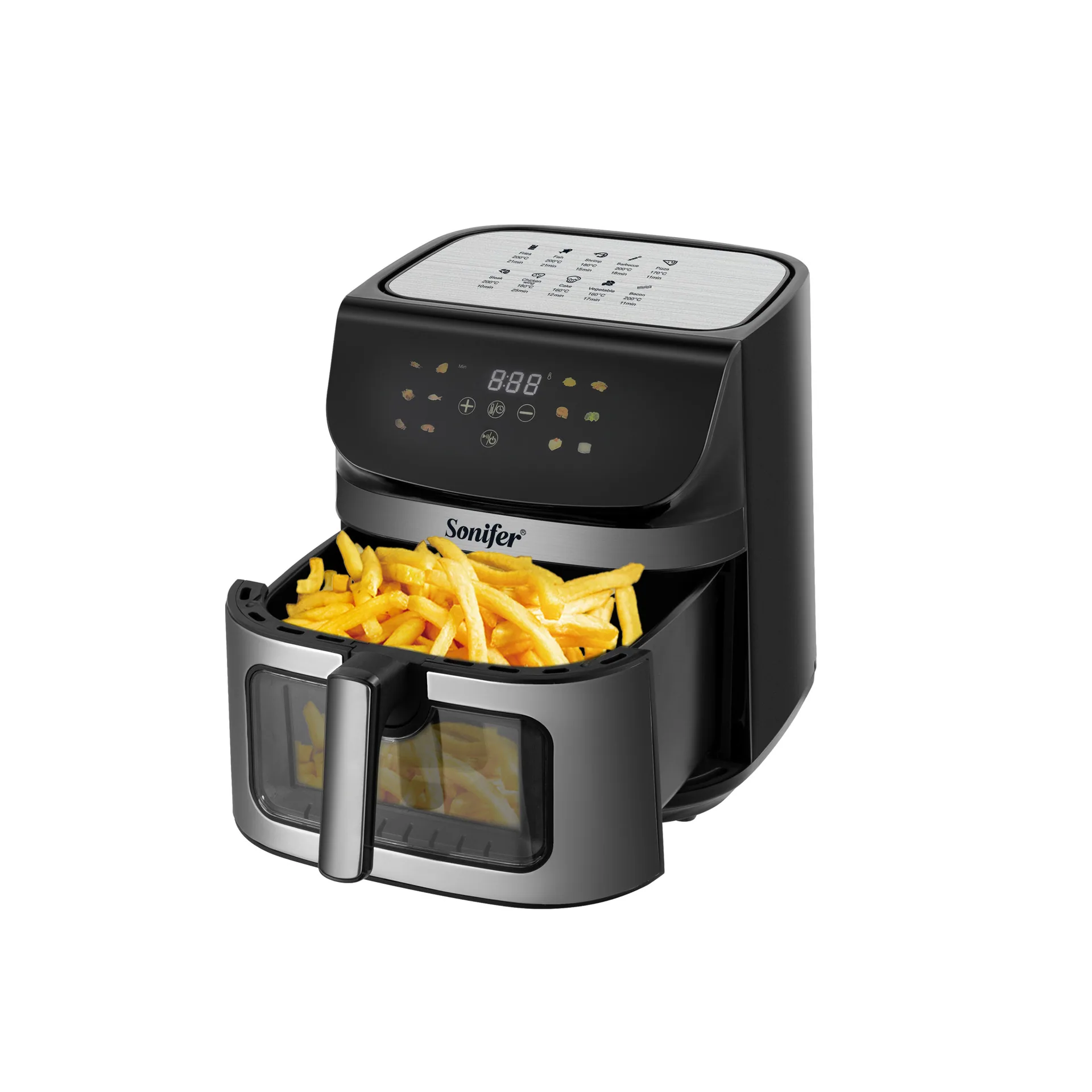 Sonifer SF-1040 8.8L หน้าจอสัมผัสอัจฉริยะหม้อทอดไฟฟ้าหม้อทอดอากาศสำหรับใช้ในบ้านหม้อทอดอากาศ 4