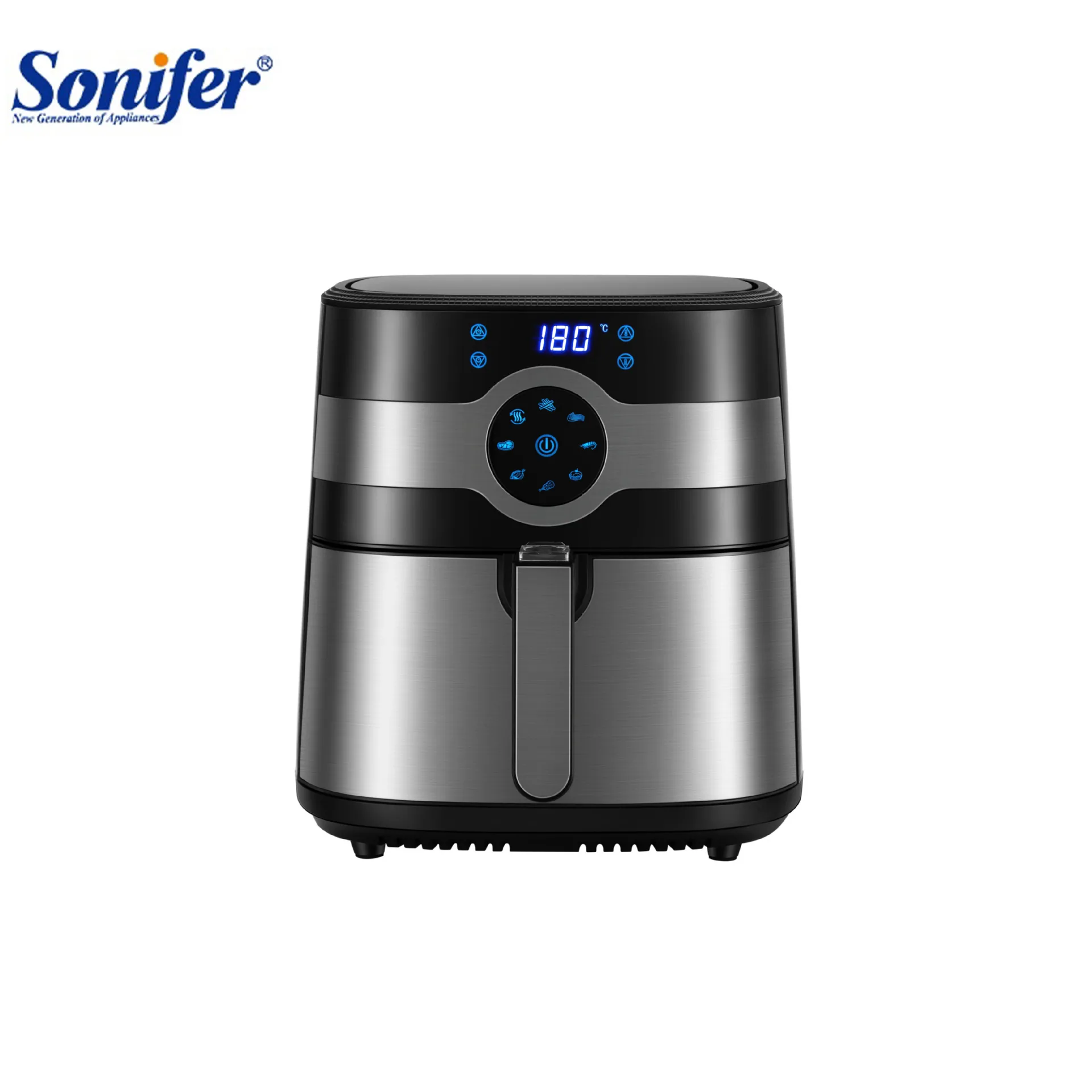 Dapur Rumah Sonifer Pelbagai fungsi Paparan Skrin Sentuh Kapasiti Besar Kelihatan Penggoreng Udara 8L SF-1031 3