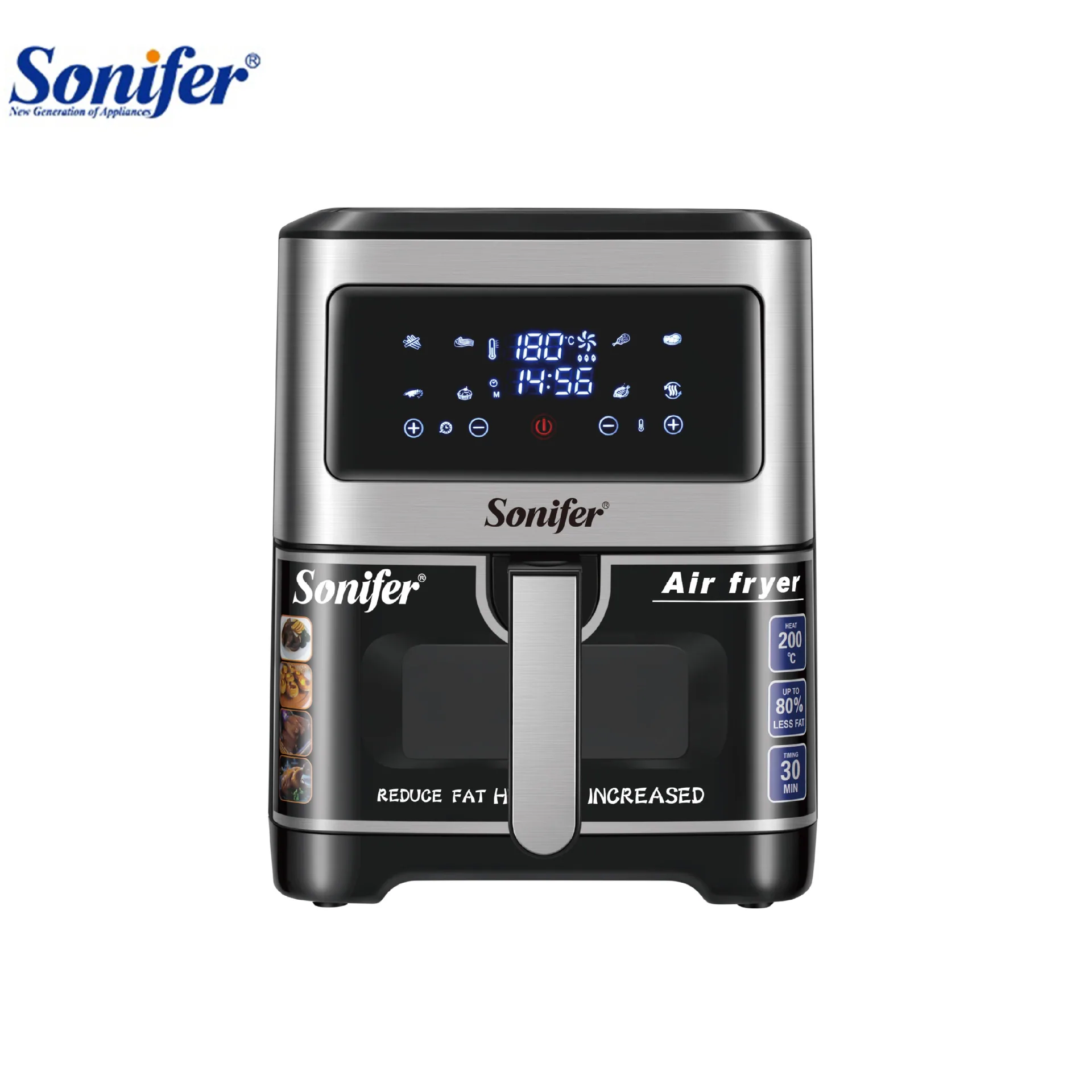 Sonifer Cuisine Multifonction Grande Capacité Écran Tactile Visible 6,5L Friteuse à Air SF-1028 2
