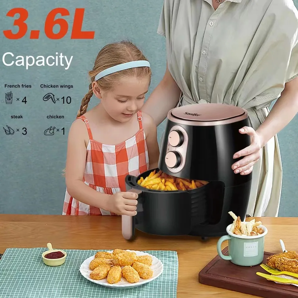 سرخ کن برقی چند منظوره بدون روغن Sonifer Air Fryer 3.6L برای مصارف خانگی SF-1012 4