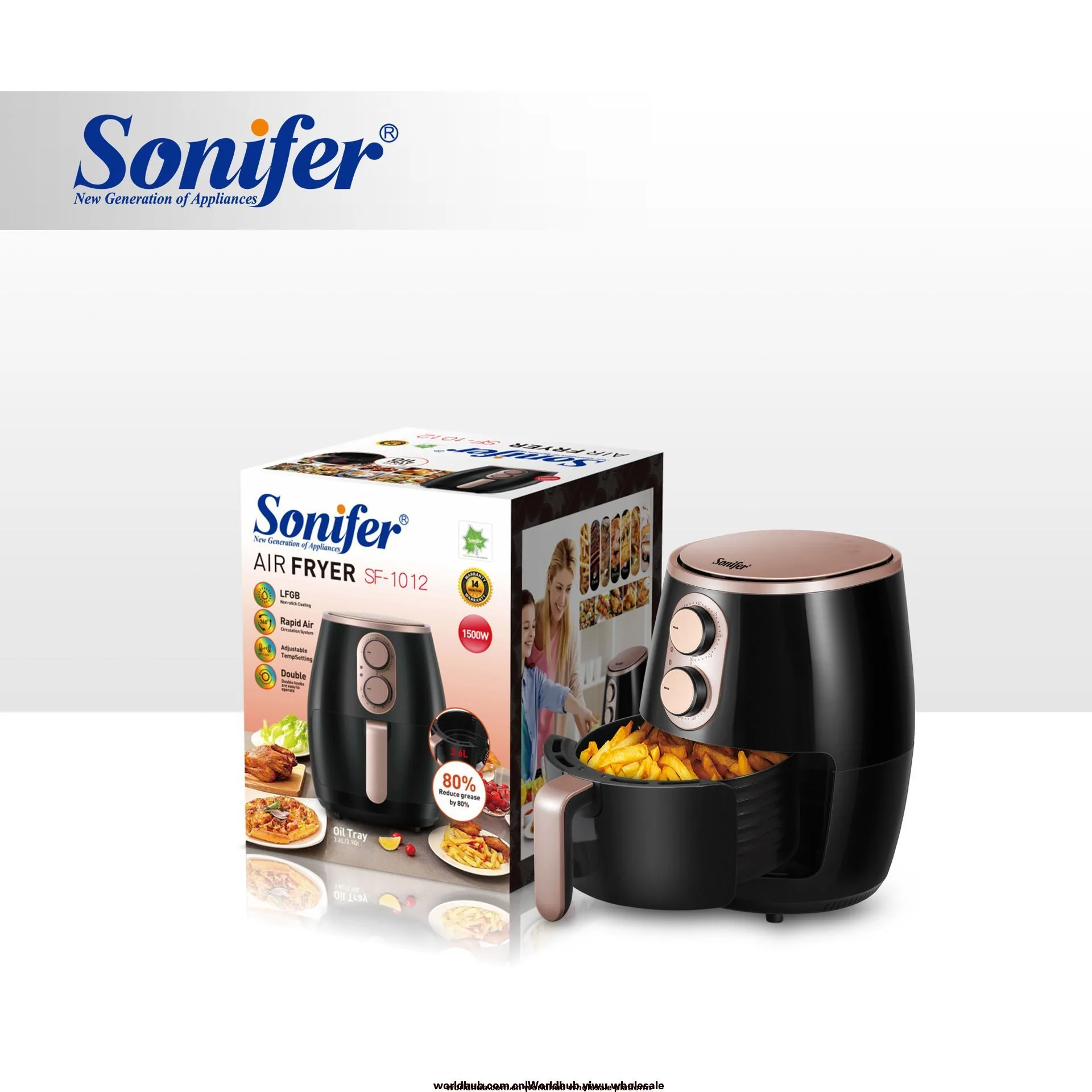 سرخ کن برقی چند منظوره بدون روغن Sonifer Air Fryer 3.6L برای مصارف خانگی SF-1012 3