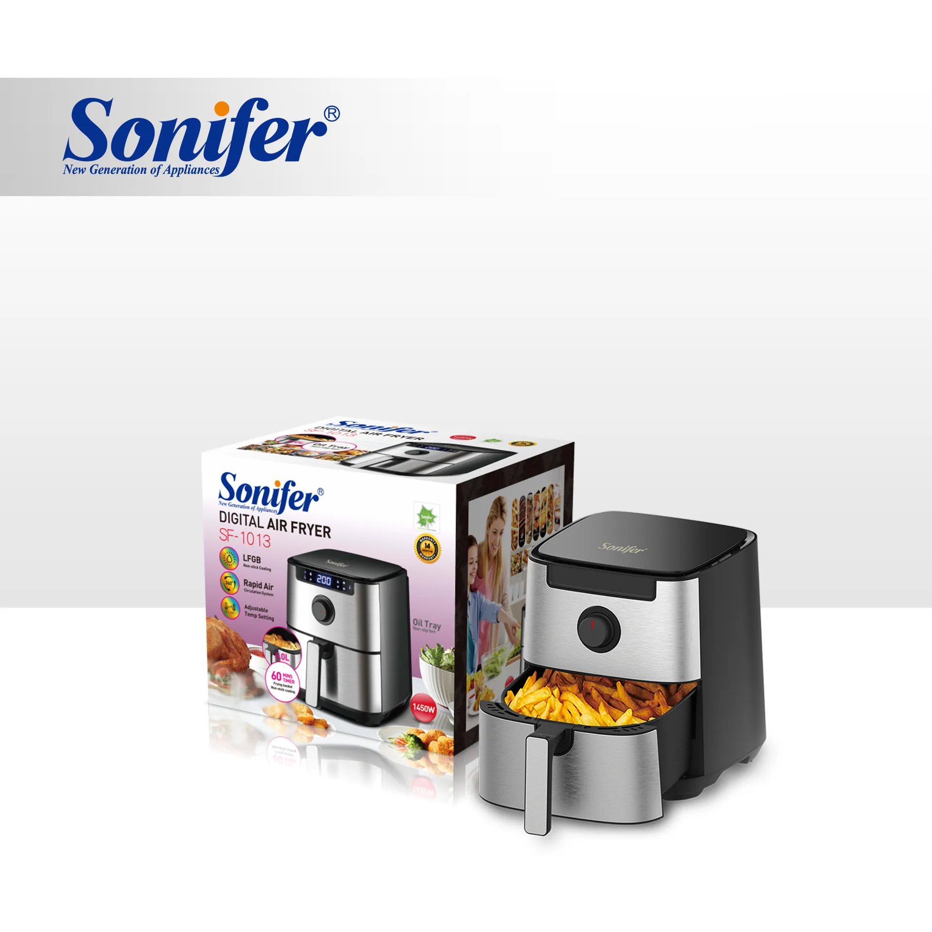 Sonifer European Household Touch Screen 5.0L Air Fryer Non-stick Pan Oven SF-1013 11