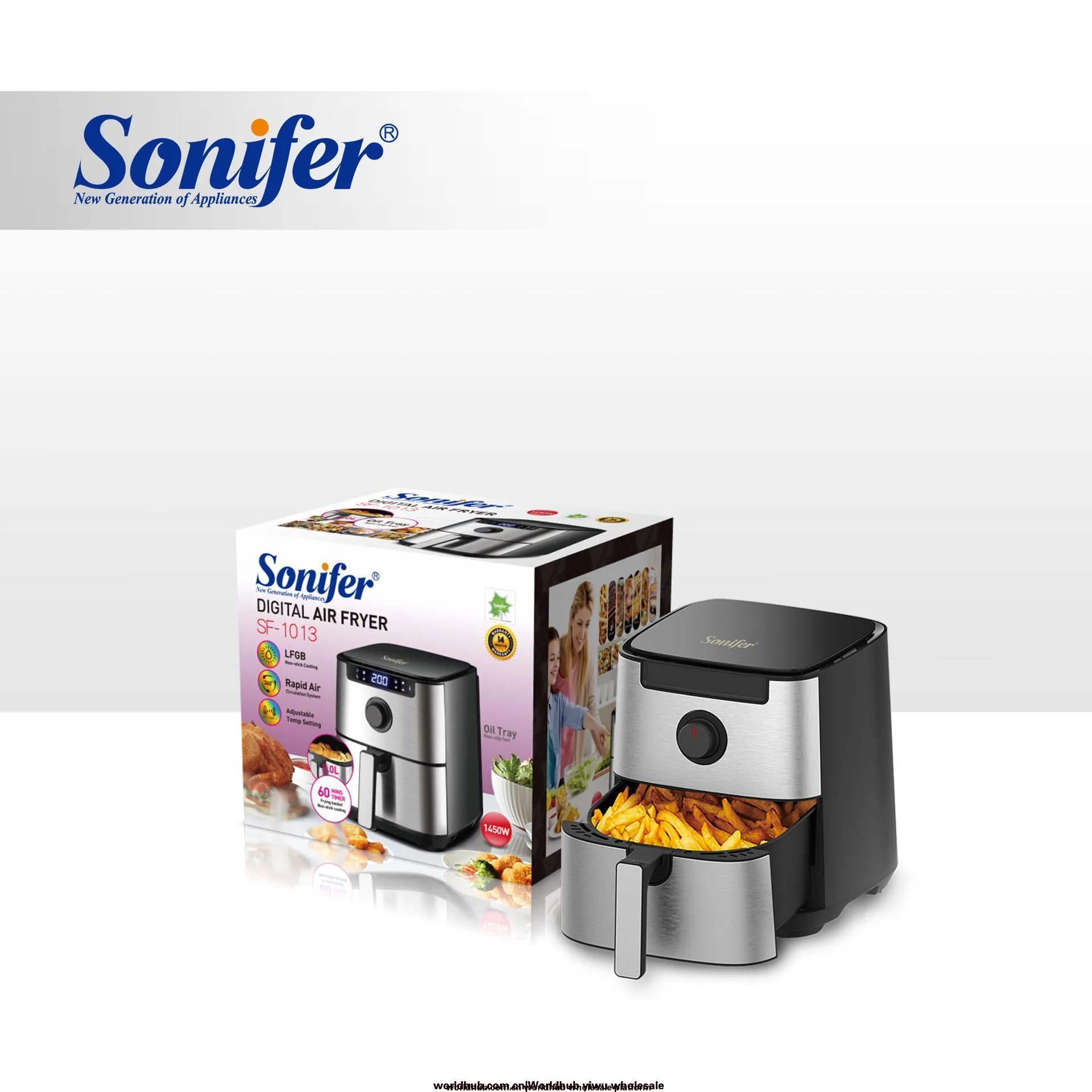 Sonifer European Household Touch Screen 5.0L Air Fryer Non-stick Pan Oven SF-1013