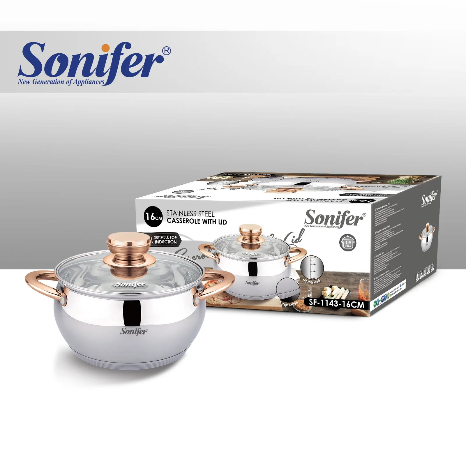 Sonifer SF-1143-16 18 SF-1134-20 ที่ครอบหูสแตนเลสสำหรับใช้ในครัวเรือน 7