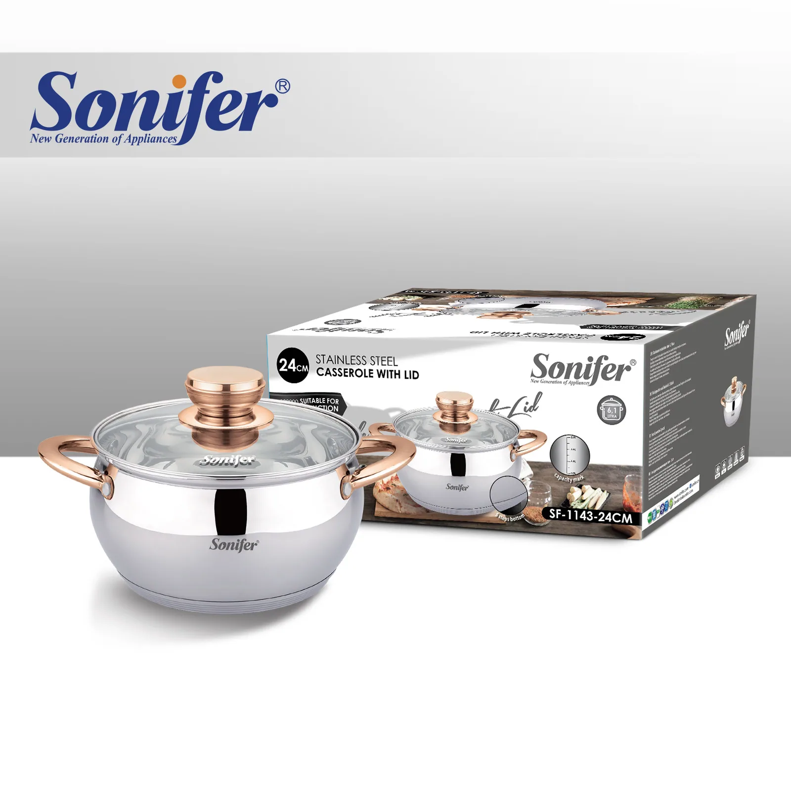 Sonifer SF-1143-16 18 SF-1134-20 ที่ครอบหูสแตนเลสสำหรับใช้ในครัวเรือน 3
