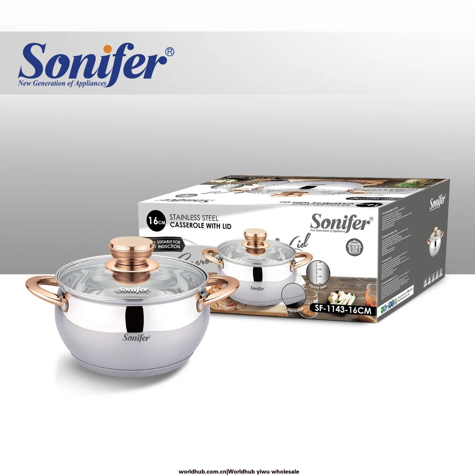 Sonifer SF-1143-16 18 SF-1134-20 ที่ครอบหูสแตนเลสสำหรับใช้ในครัวเรือน