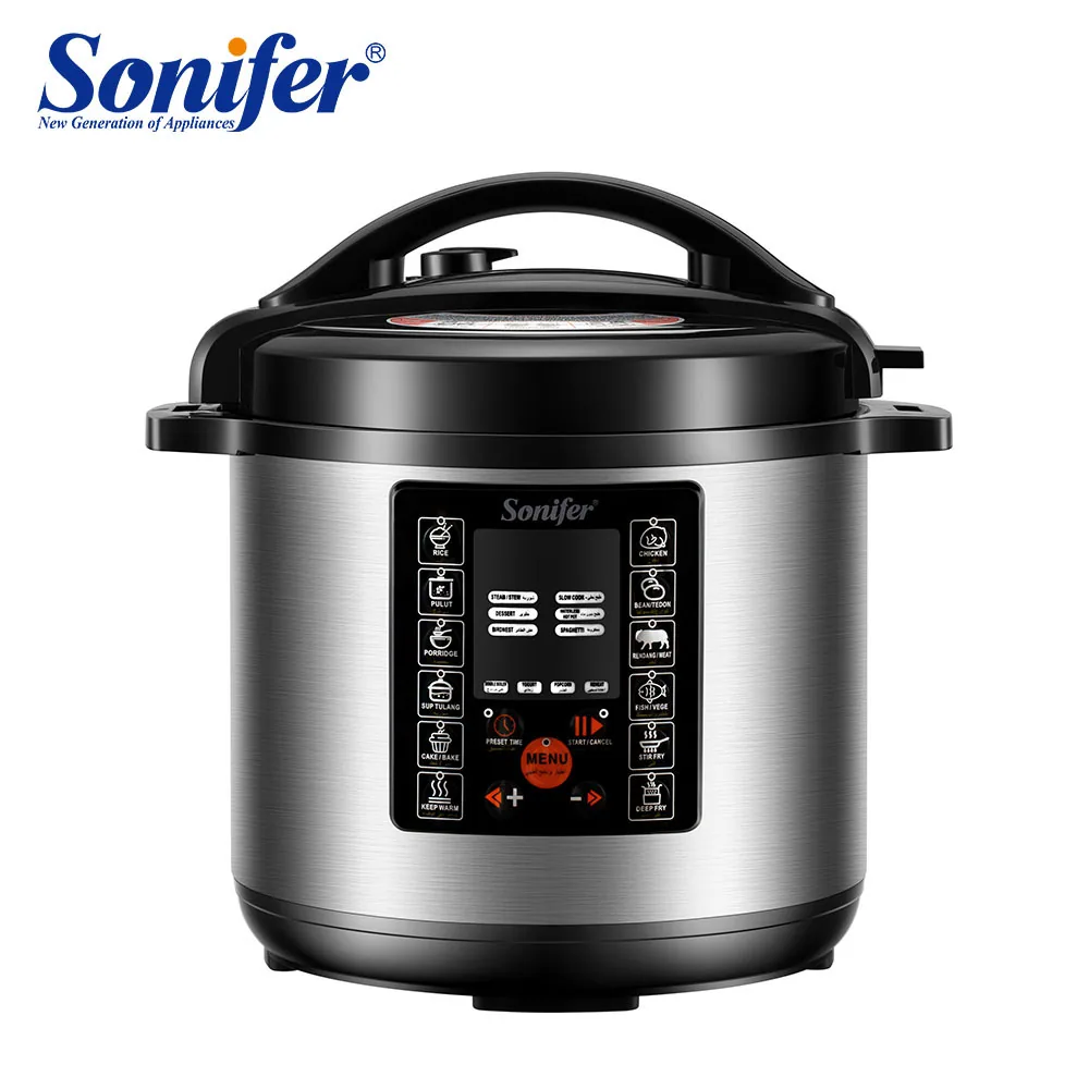 Sonifer Multifunctional Touch Screen Electric Pressure Cooker 6L 1000W Rice Cooker Stew Pot SF-4031 for Household Use