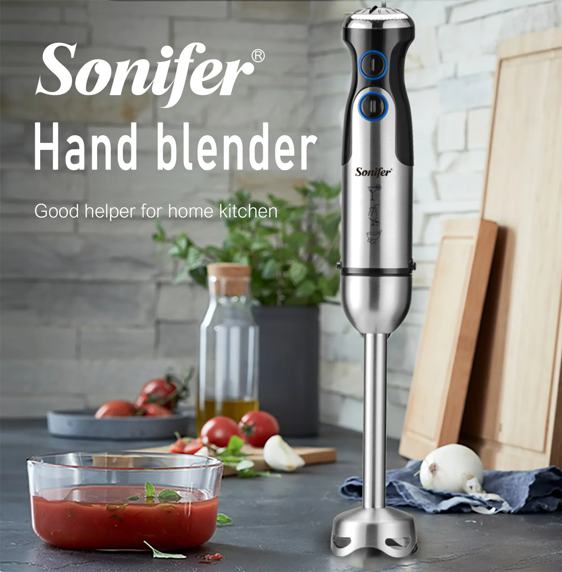 Sonifer Household Stainless Steel Electric Mixer Juice Processor SF-8092S 13