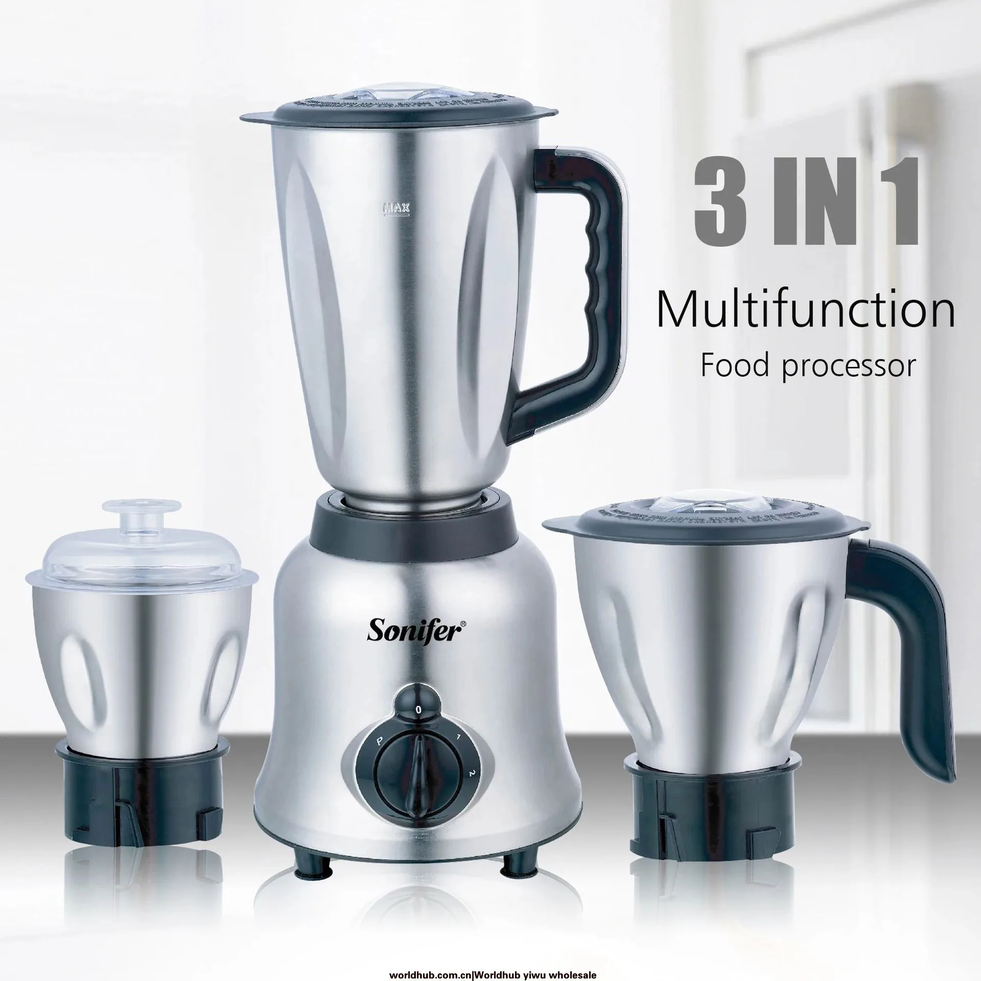 Sonifer SF-8062 Licuadora Multifuncional 3 en 1 de Acero Inoxidable para Cocina Transfronteriza en el Hogar 4