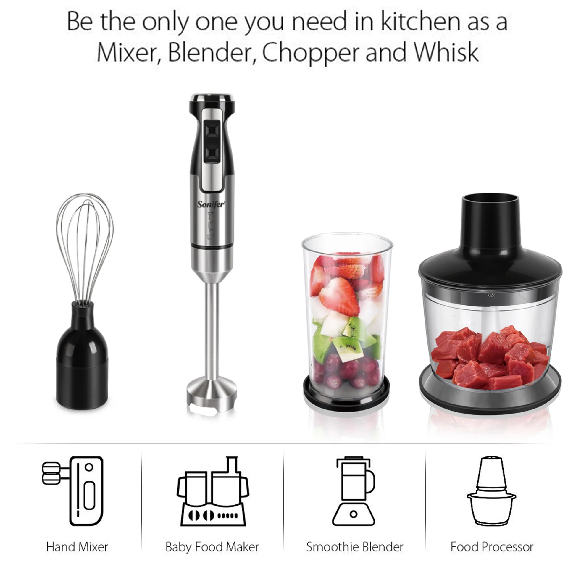 Sonifer SF-8081 Multi-Purpose Blender for Cross-border Home Kitchen Blender 3