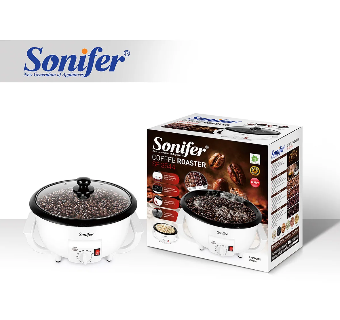 Sonifer cross-border small home automatic coffee bean dryer Coffee Roaster SF-3544 5