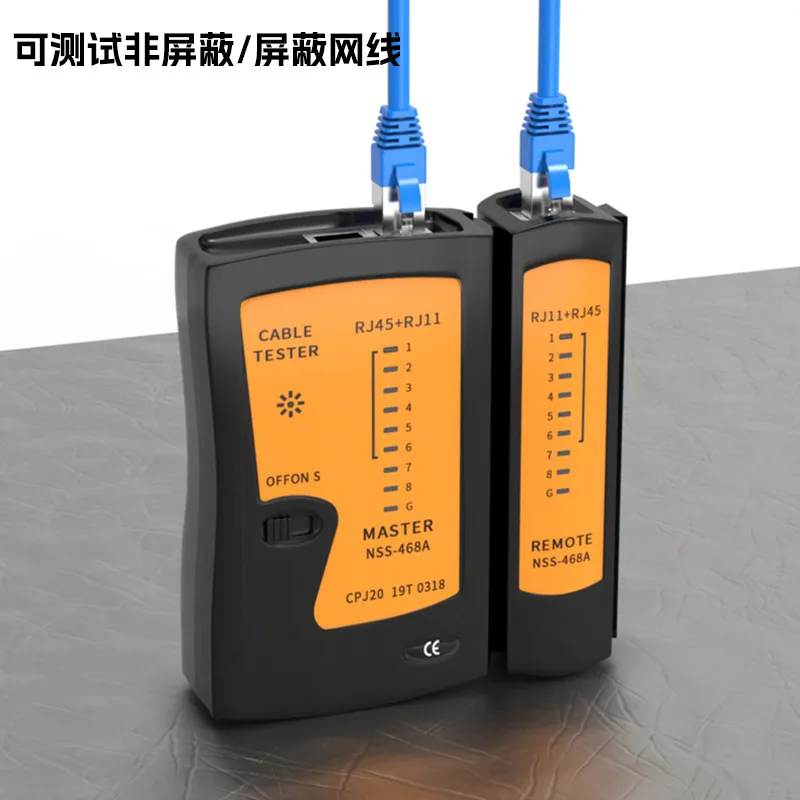 تستر خط شبکه RJ45/RJ11، تلفن کابل شبکه، سر کریستال، تستر چندکاره، آشکارساز روشن/خاموش سیگنال 2
