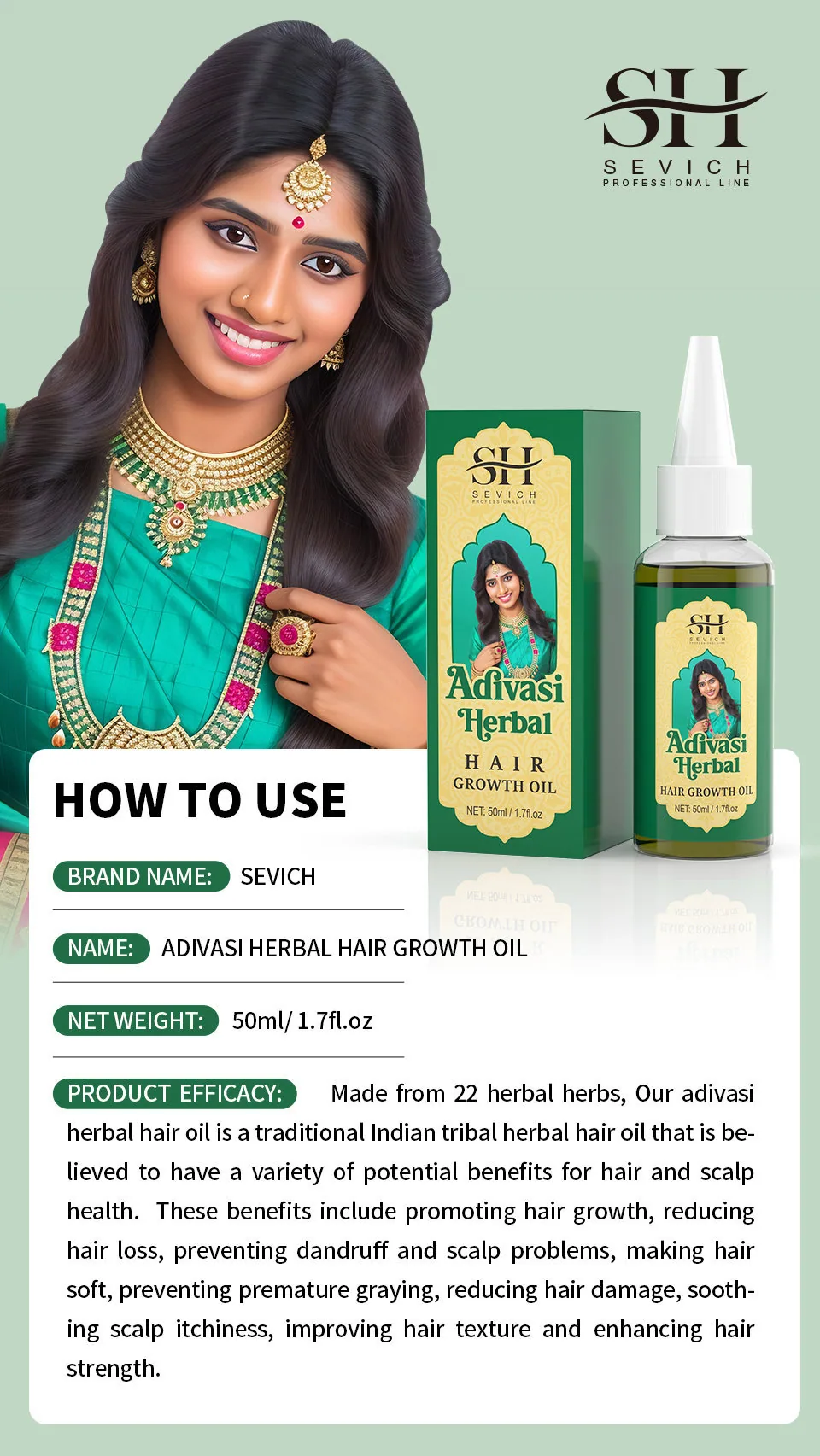 Minyak rambut Herbal Adivasi 16