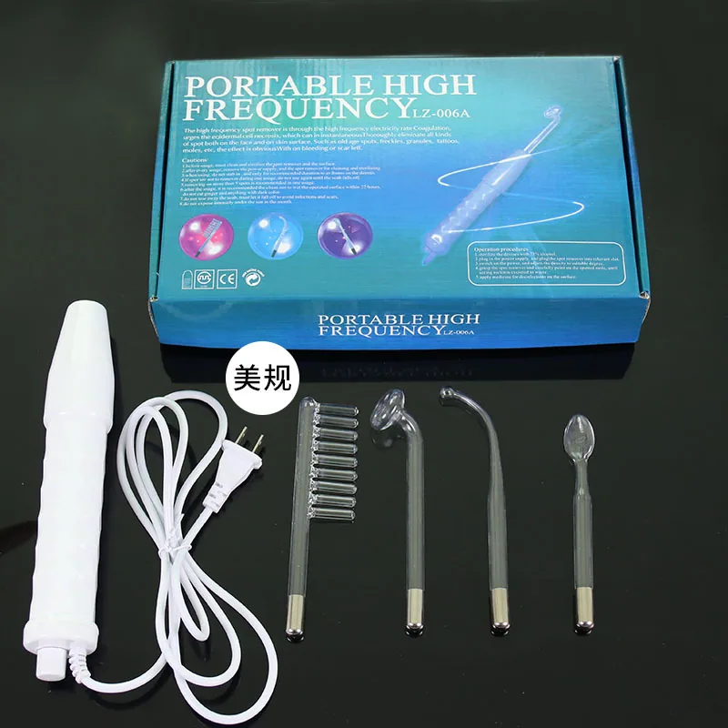 High frequency electrotherapy equipment set box 7 pieces set 4 pieces set 6 pieces beauty device accessories glass electrotherap 28