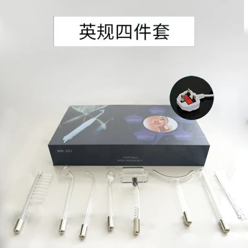High frequency electrotherapy equipment set box 7 pieces set 4 pieces set 6 pieces beauty device accessories glass electrotherap 35