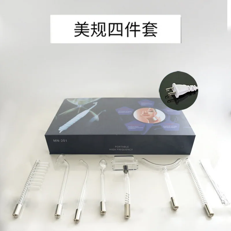 High frequency electrotherapy equipment set box 7 pieces set 4 pieces set 6 pieces beauty device accessories glass electrotherap 34