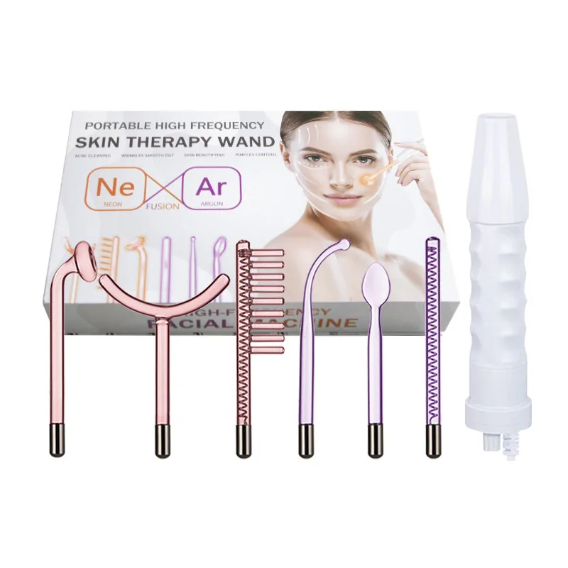 High frequency electrotherapy equipment set box 7 pieces set 4 pieces set 6 pieces beauty device accessories glass electrotherap 32