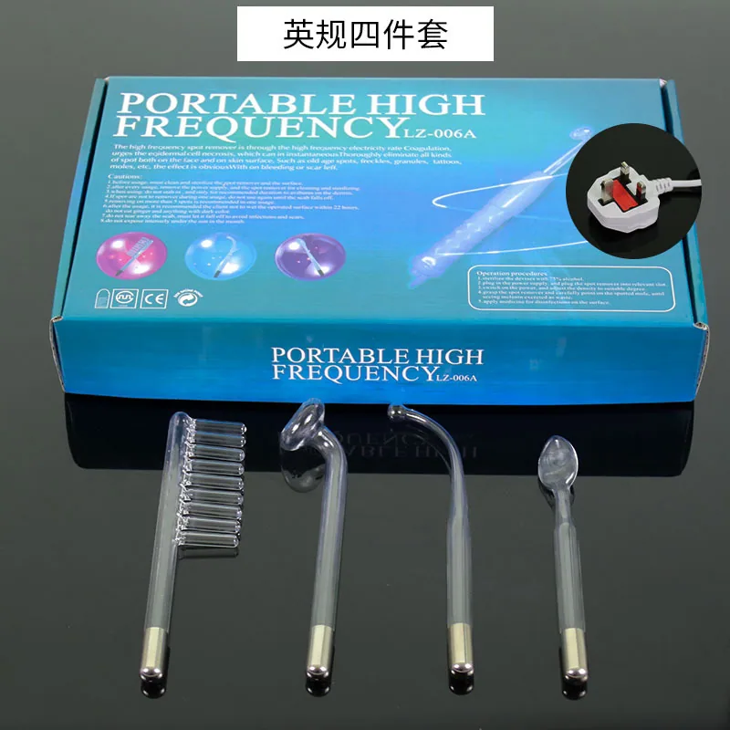 High frequency electrotherapy equipment set box 7 pieces set 4 pieces set 6 pieces beauty device accessories glass electrotherap 29