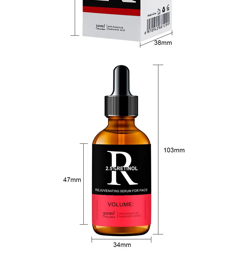 Cross-border ENVISHA retinol serum anti-wrinkle lightening fine lines moisturizing all English serum foreign trade hits 7
