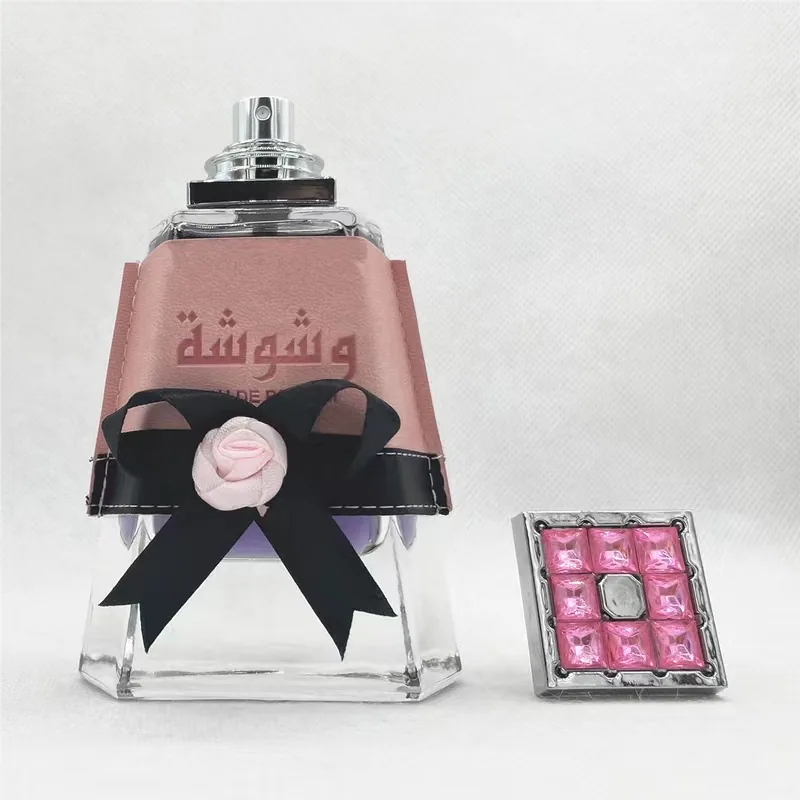 LATTAFA washwashah perfume spray can nozzle close-up Fine atomization effect shows Middle East Arabian fragrance