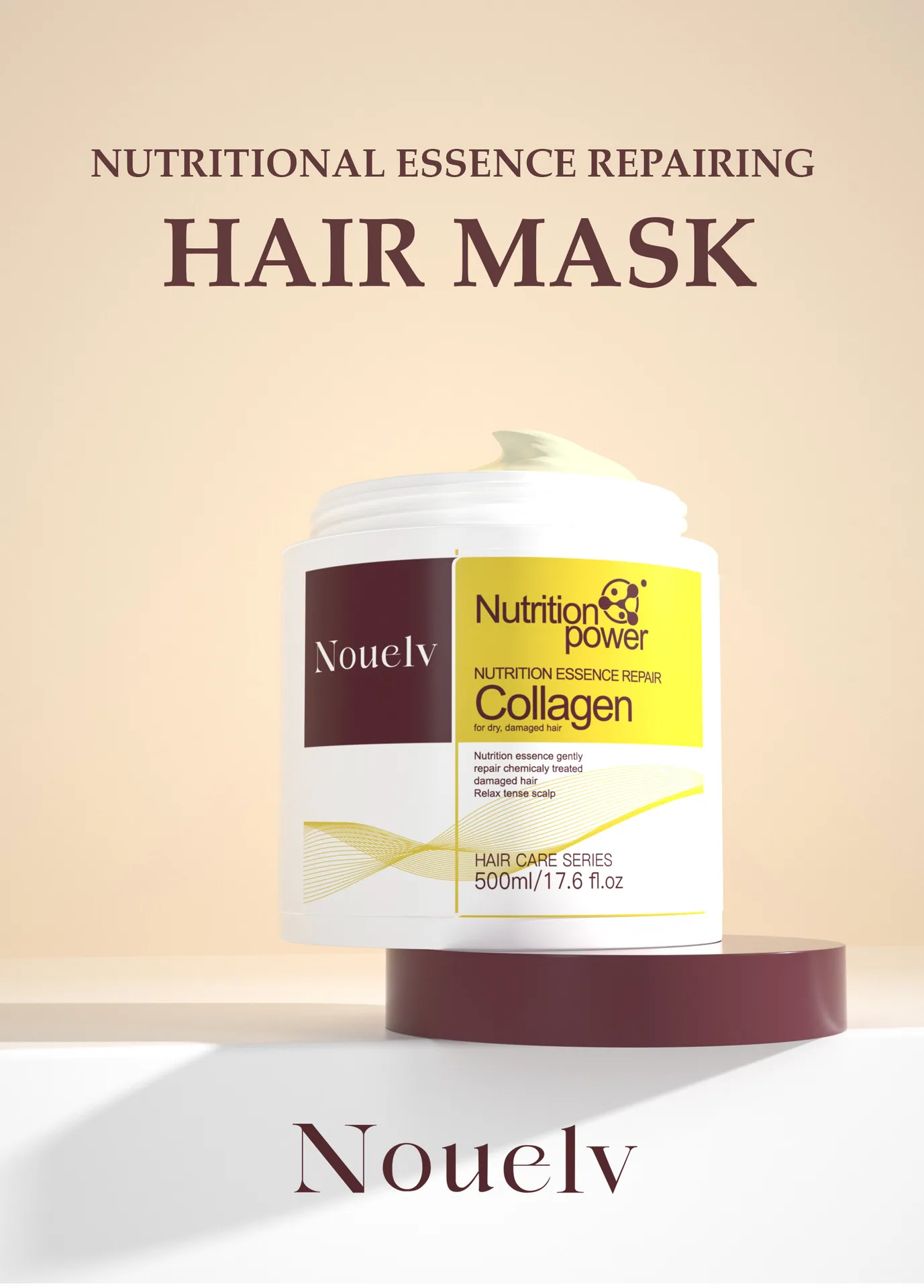 Cross-border foreign trade Nouely collagen hair mask karseell same nourishing essence hair cream conditioner 12